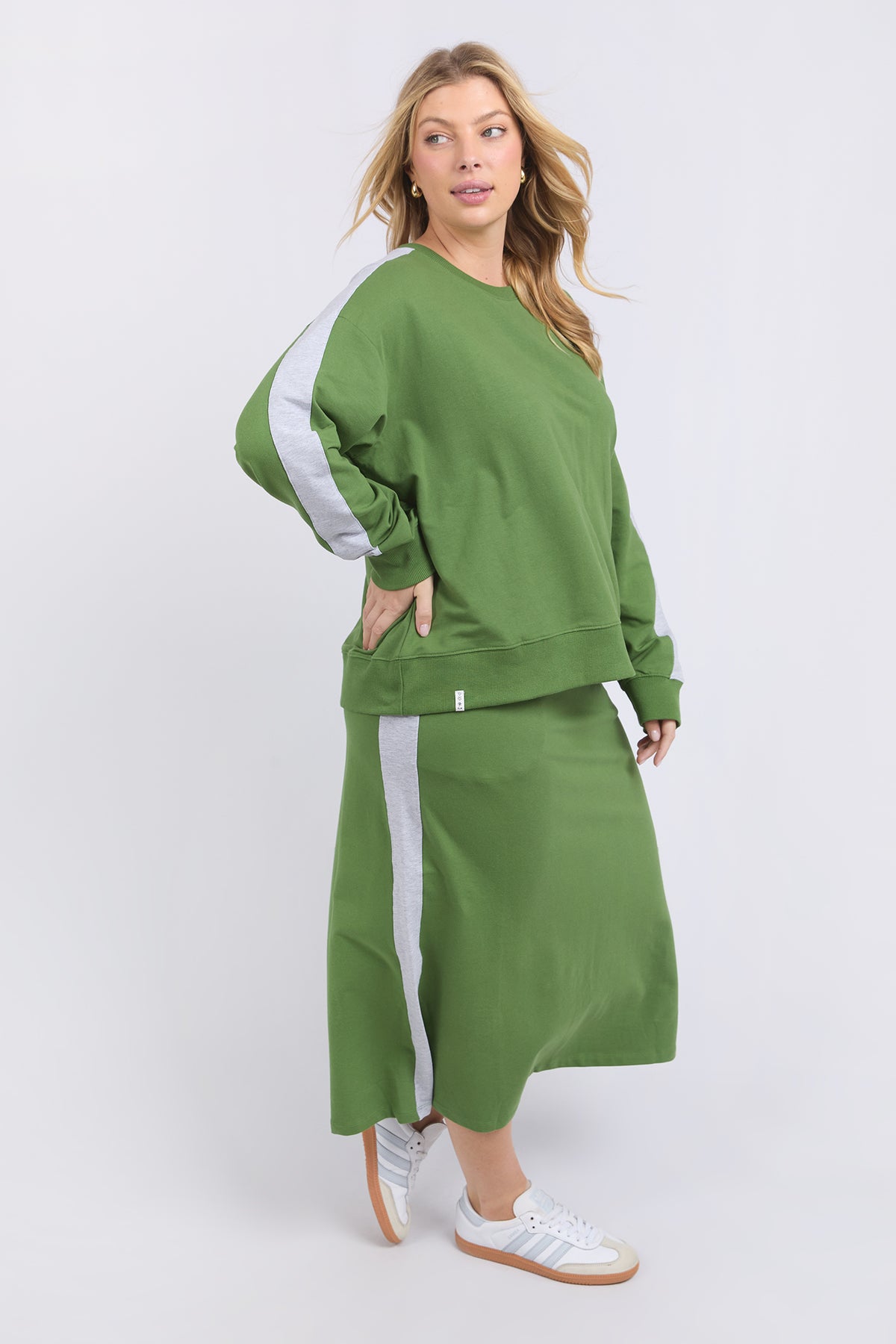 Sloane Fleece Crew Cedar