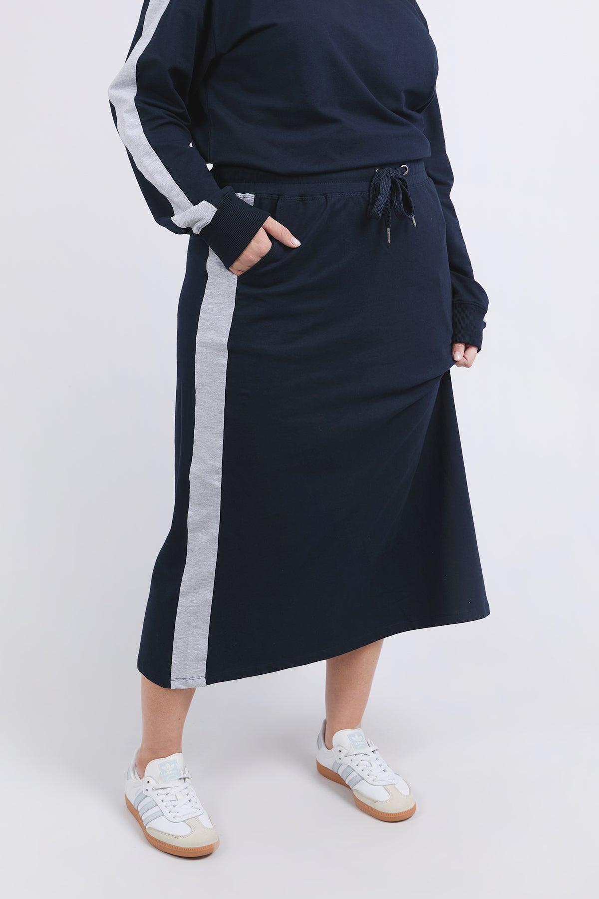 Sloane Fleece Skirt Navy