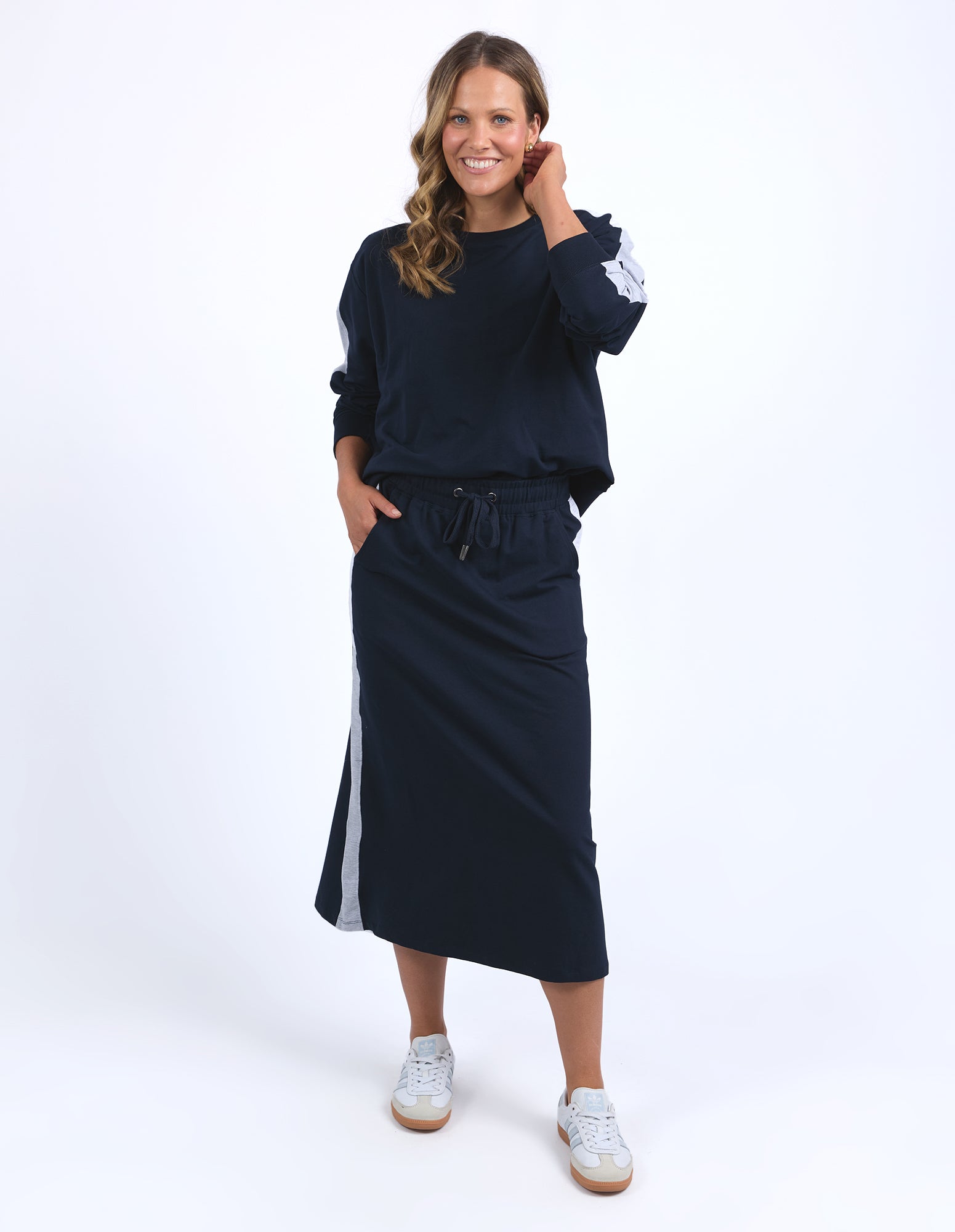 Sloane Fleece Skirt Navy