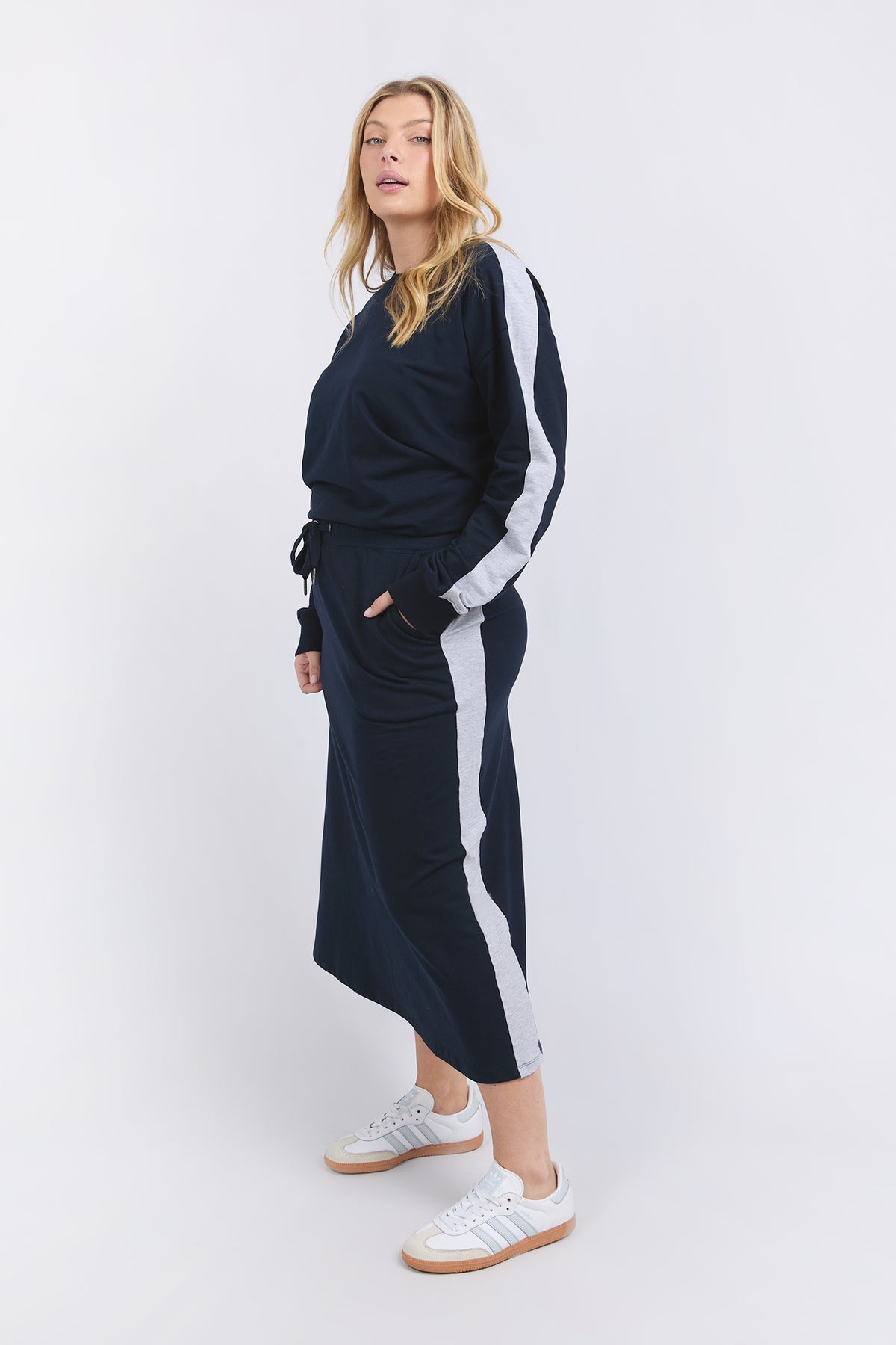 Sloane Fleece Skirt Navy