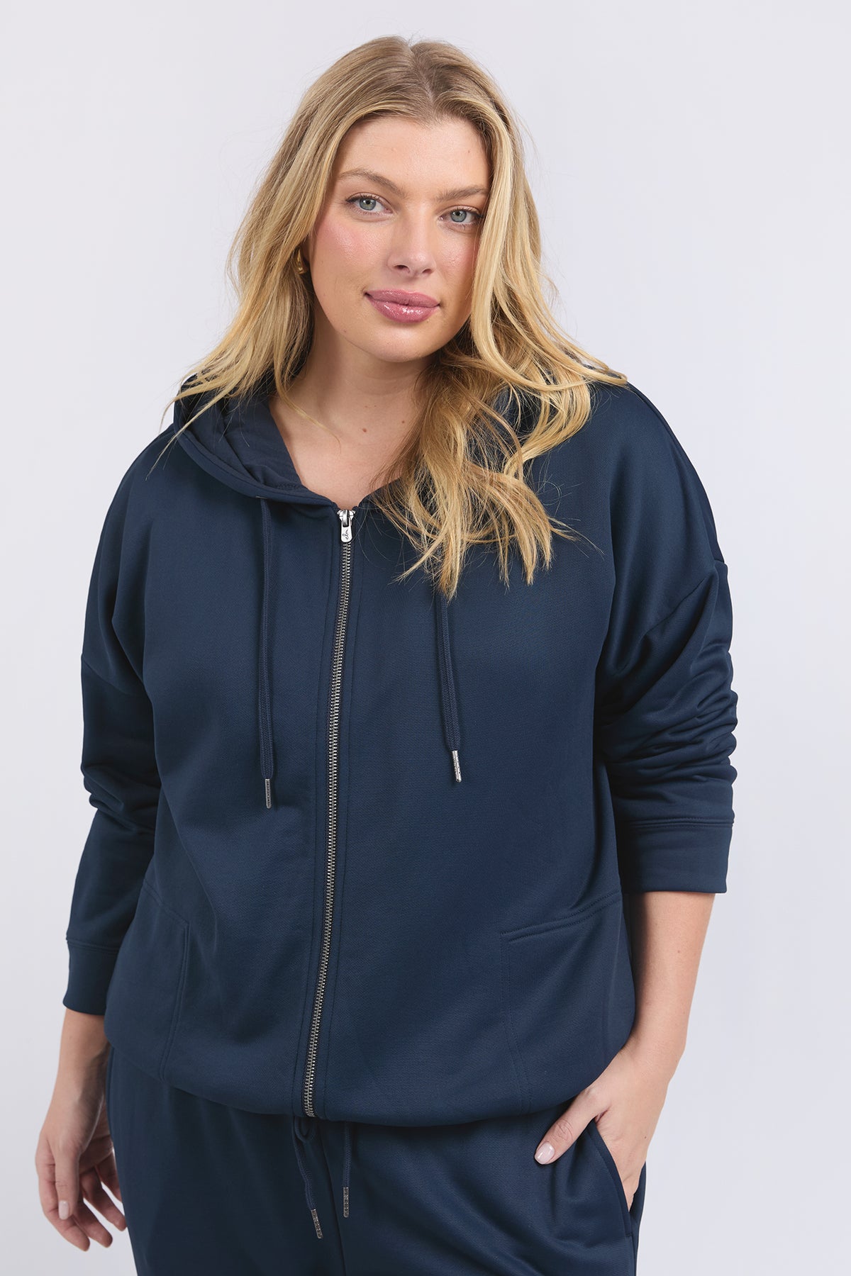 Gracie Zip Hoodie Navy