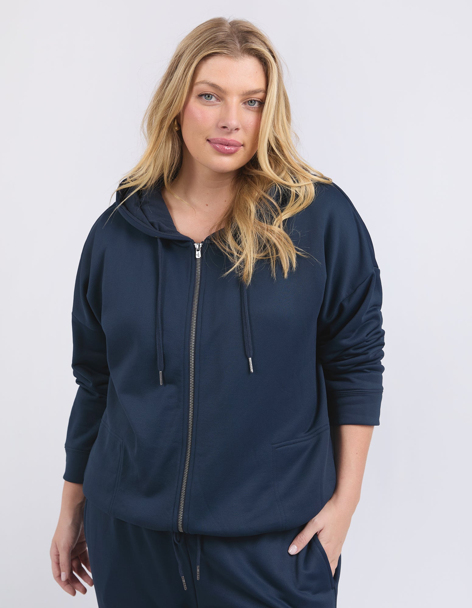 Gracie Zip Hoodie Navy