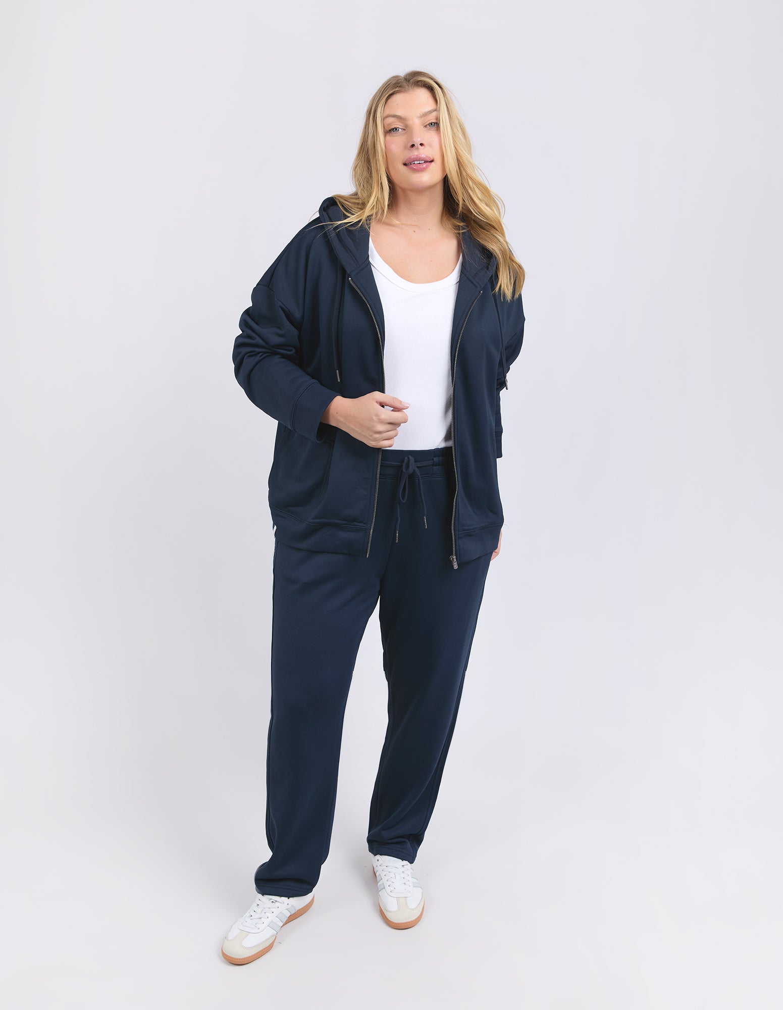 Gracie Zip Hoodie Navy