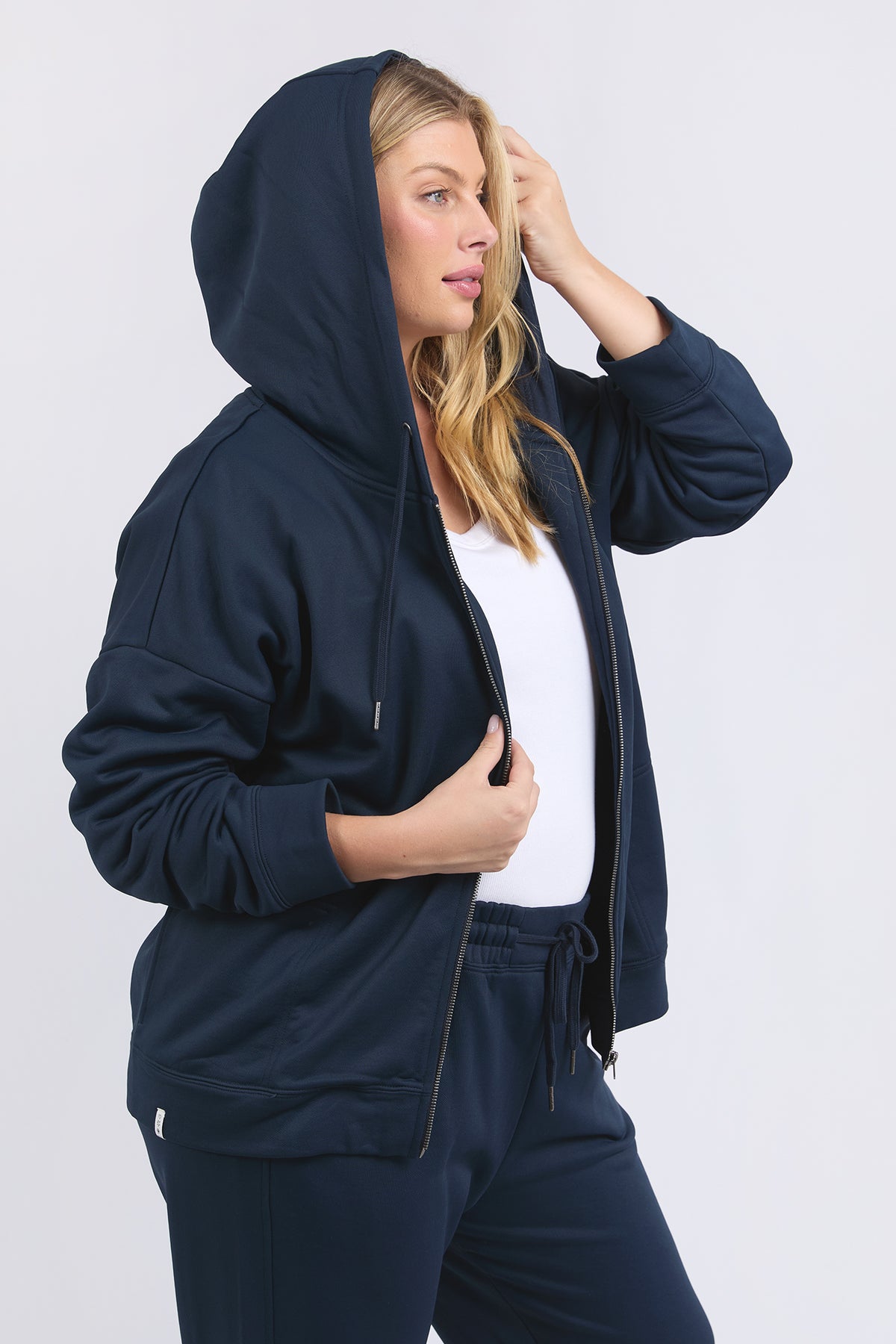 Gracie Zip Hoodie Navy