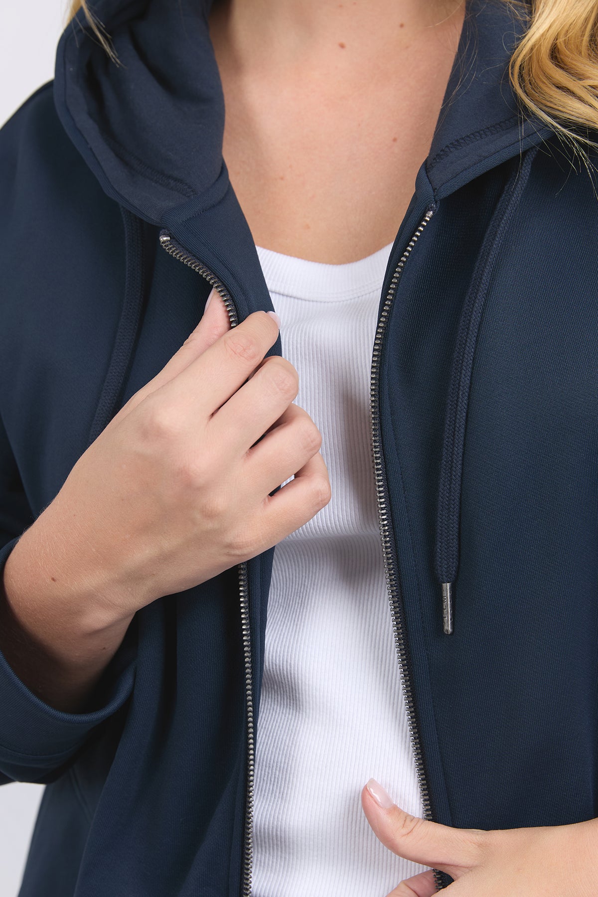 Gracie Zip Hoodie Navy