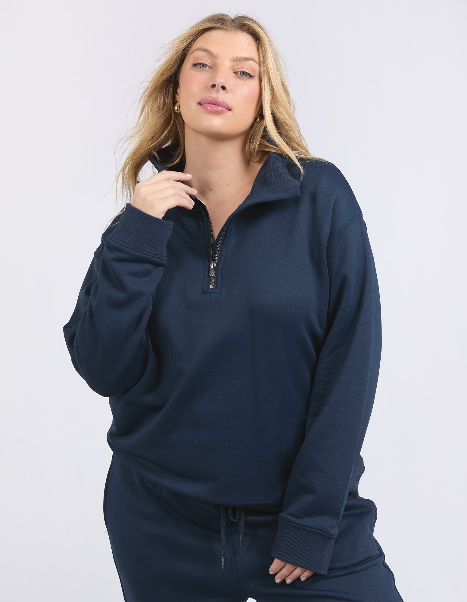 Tatum Half Zip Fleece Dark Sapphire