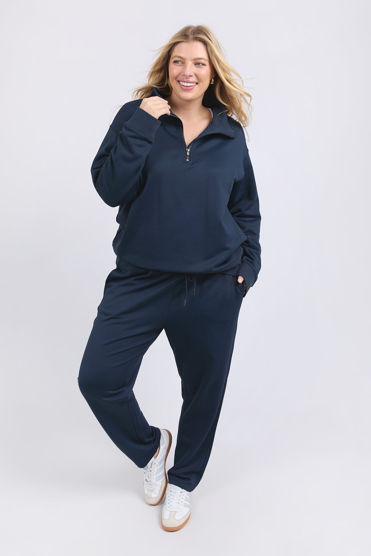 Tatum Half Zip Fleece Dark Sapphire