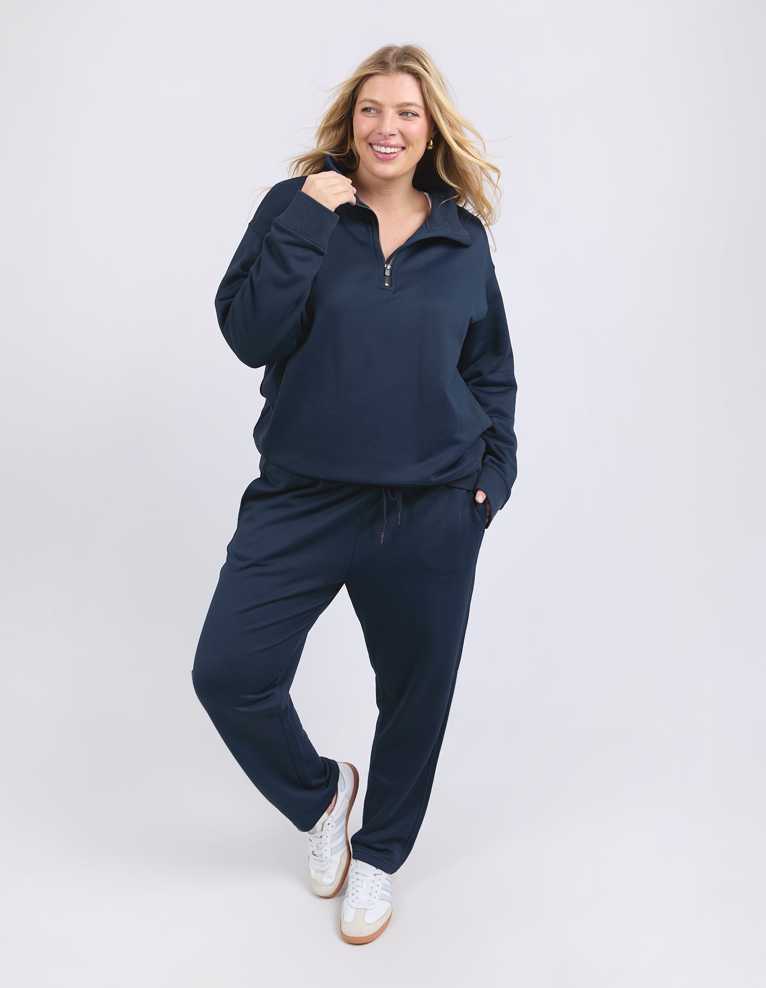 Tatum Half Zip Fleece Dark Sapphire
