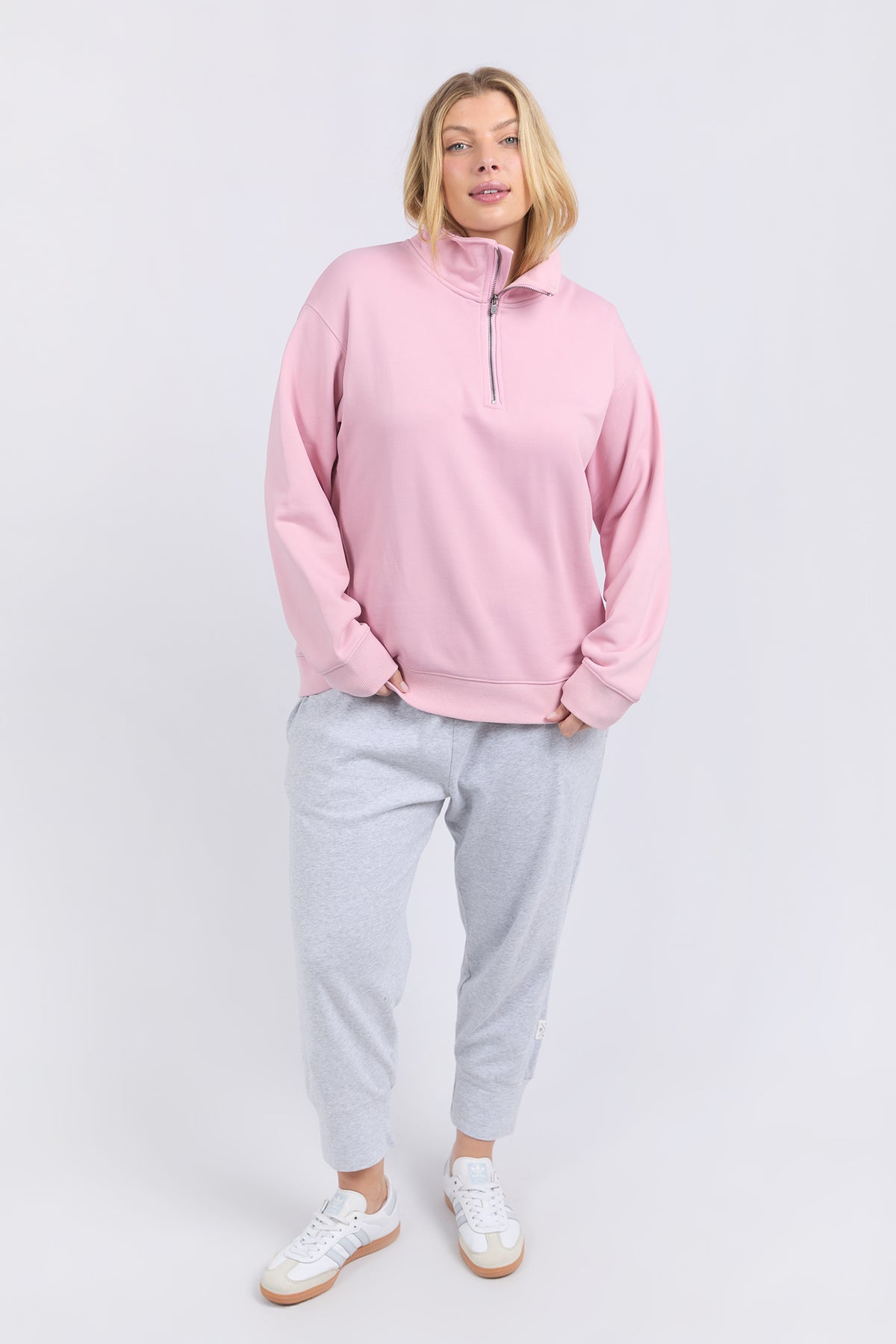 Tatum Half Zip Fleece Soft Pink