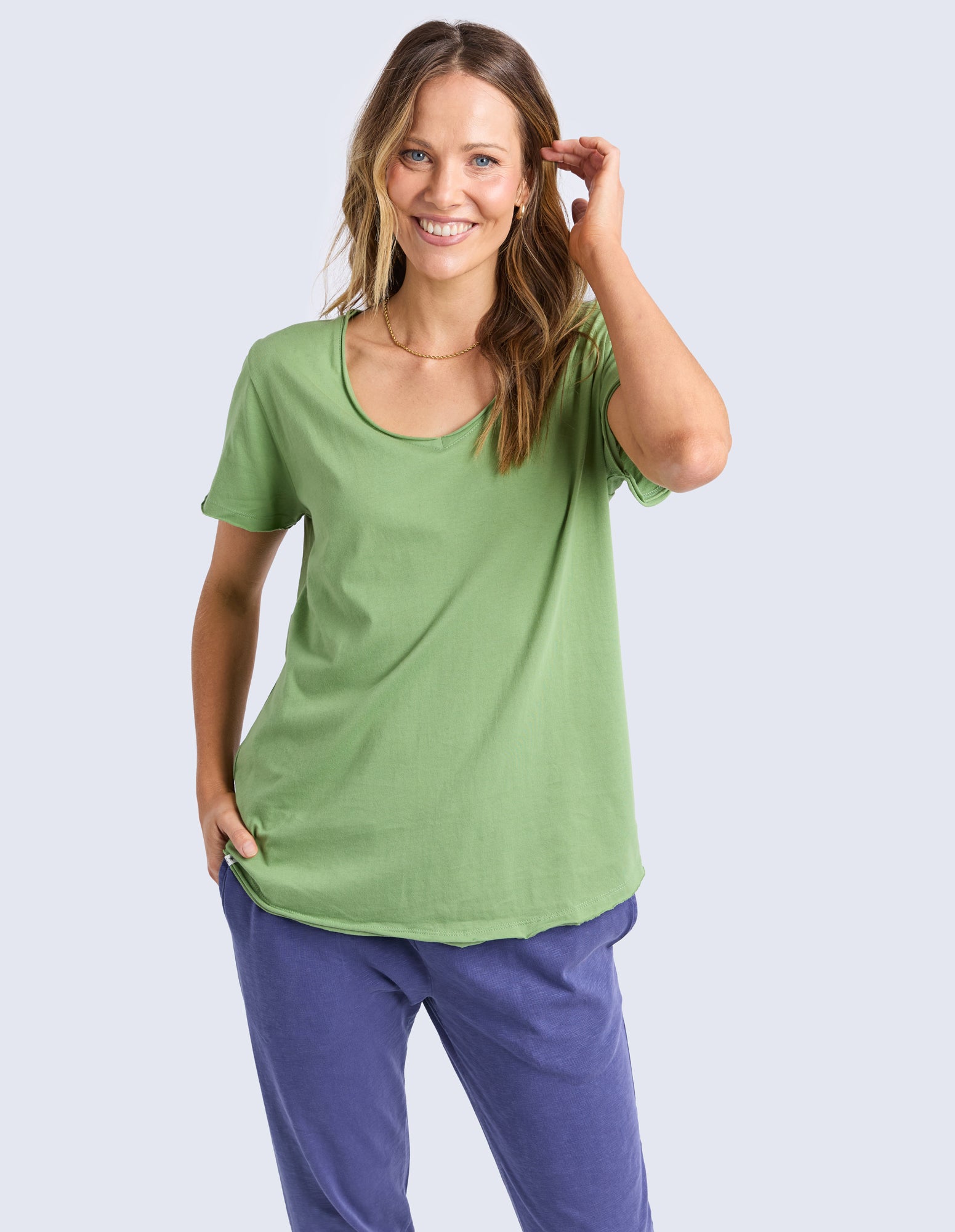 Pima Vee Tee Forest Green