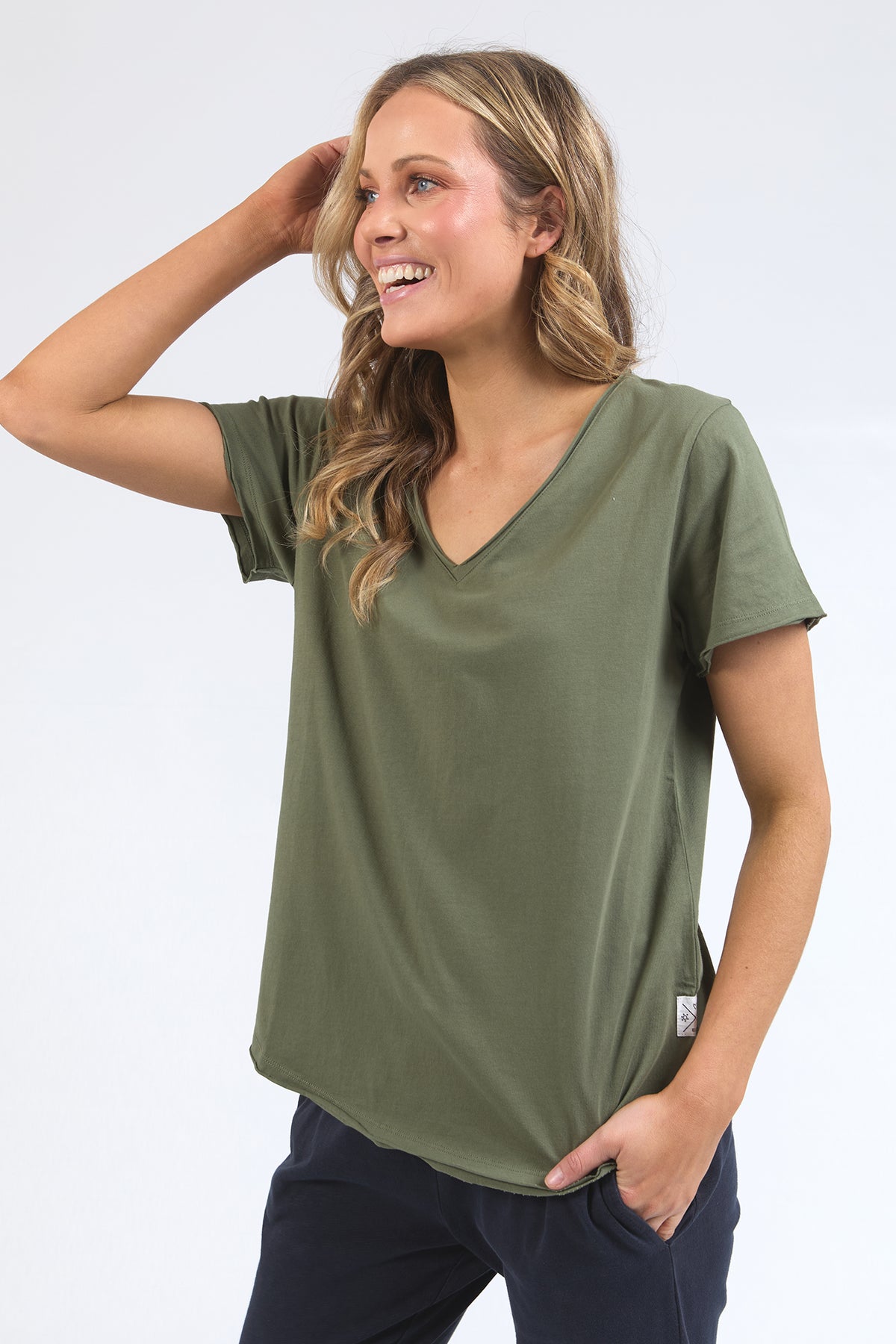 Pima Vee Tee Khaki – Elm Lifestyle