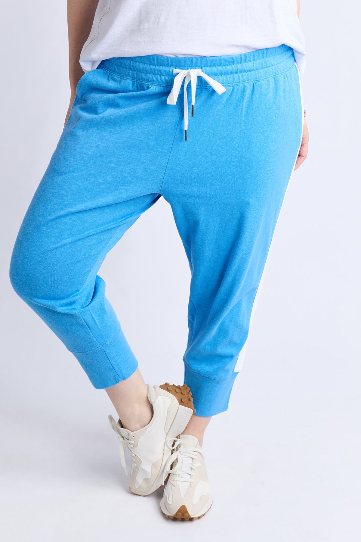 Brunch Pant - Side Tape Azure Blue/ Wht Trm