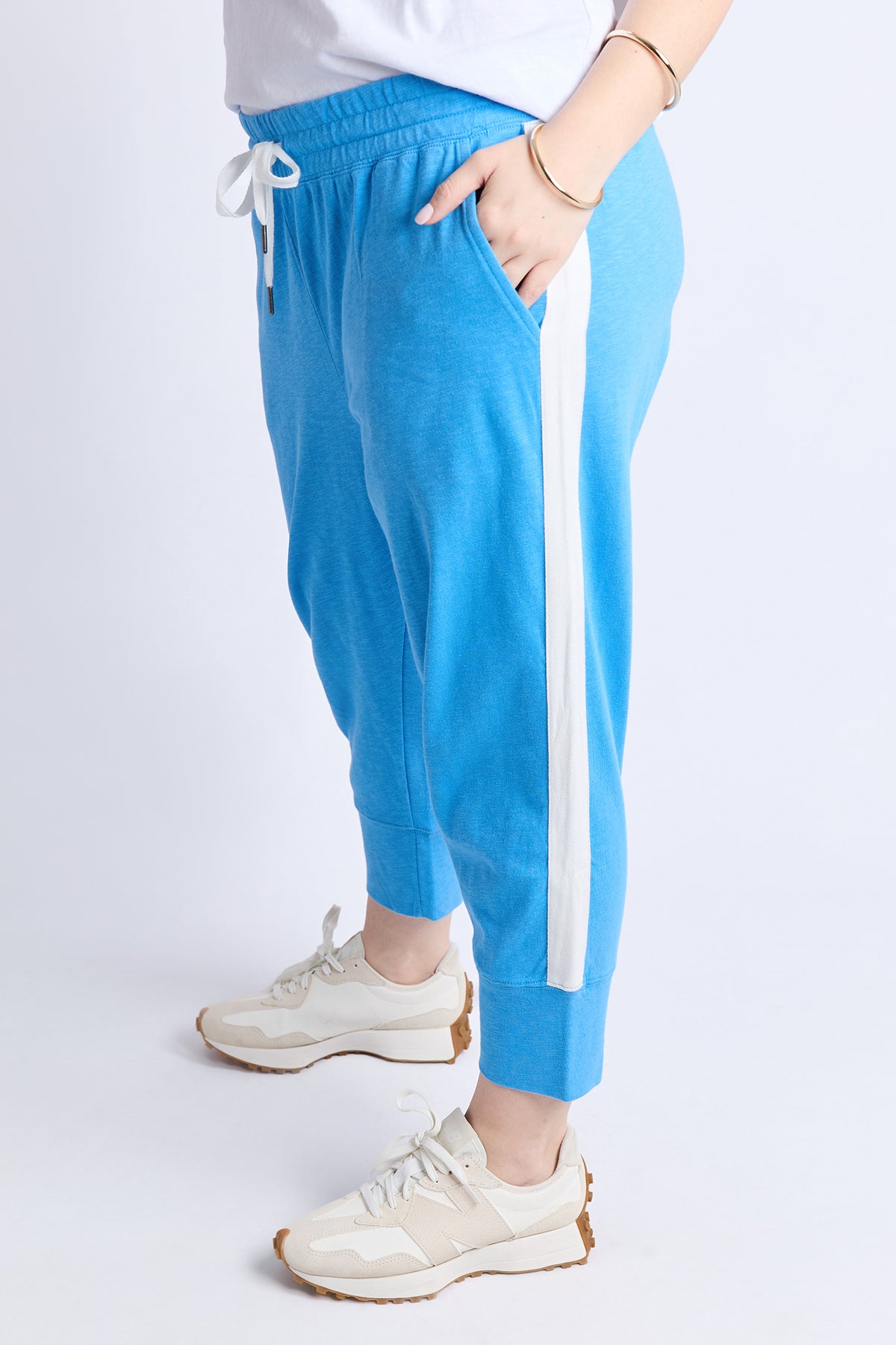 Brunch Pant - Side Tape Azure Blue/ Wht Trm