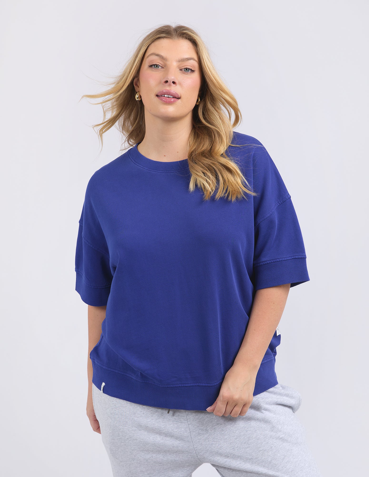 Mandy Short Sleeve Sweat Deep Blue