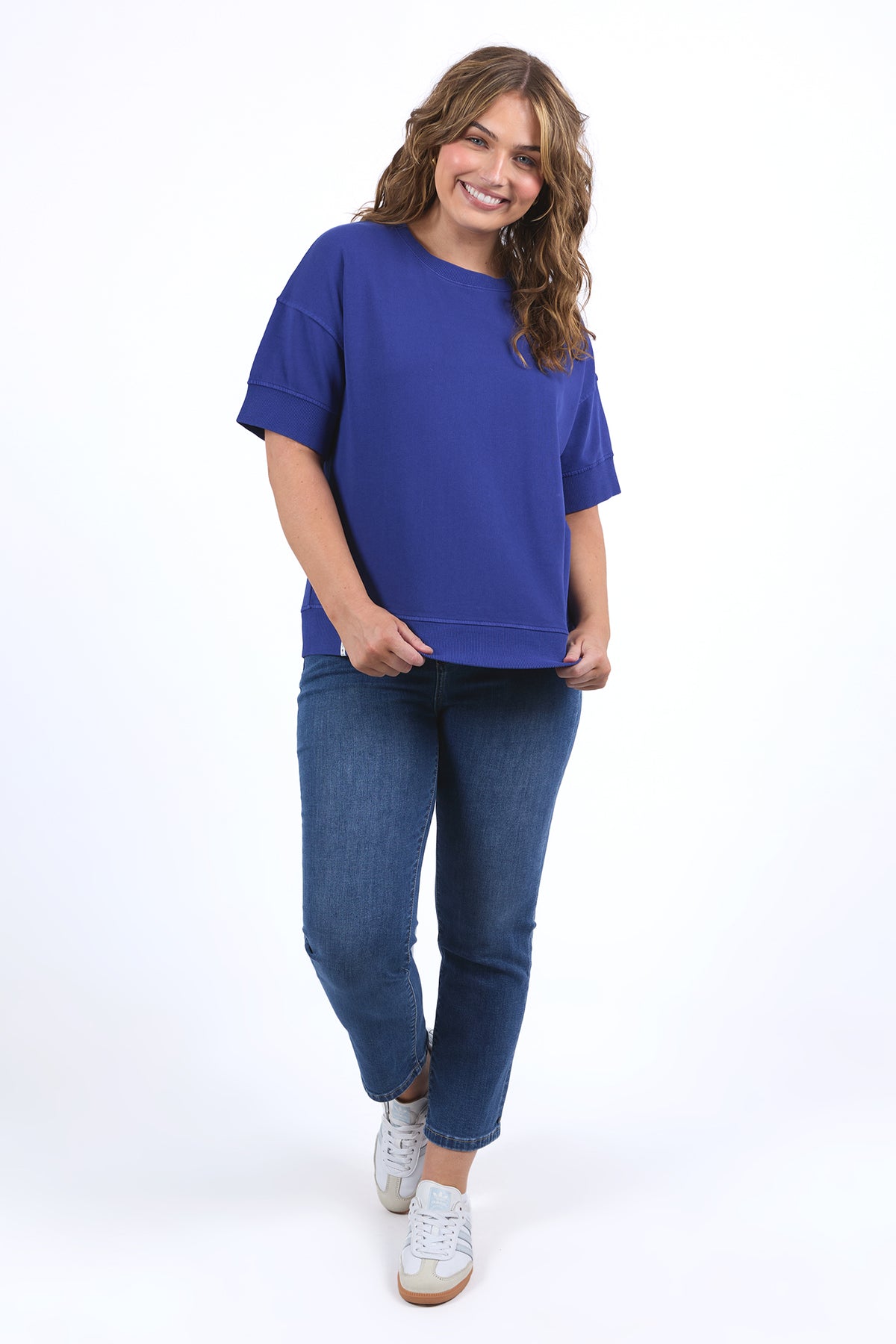 Mandy Short Sleeve Sweat Deep Blue
