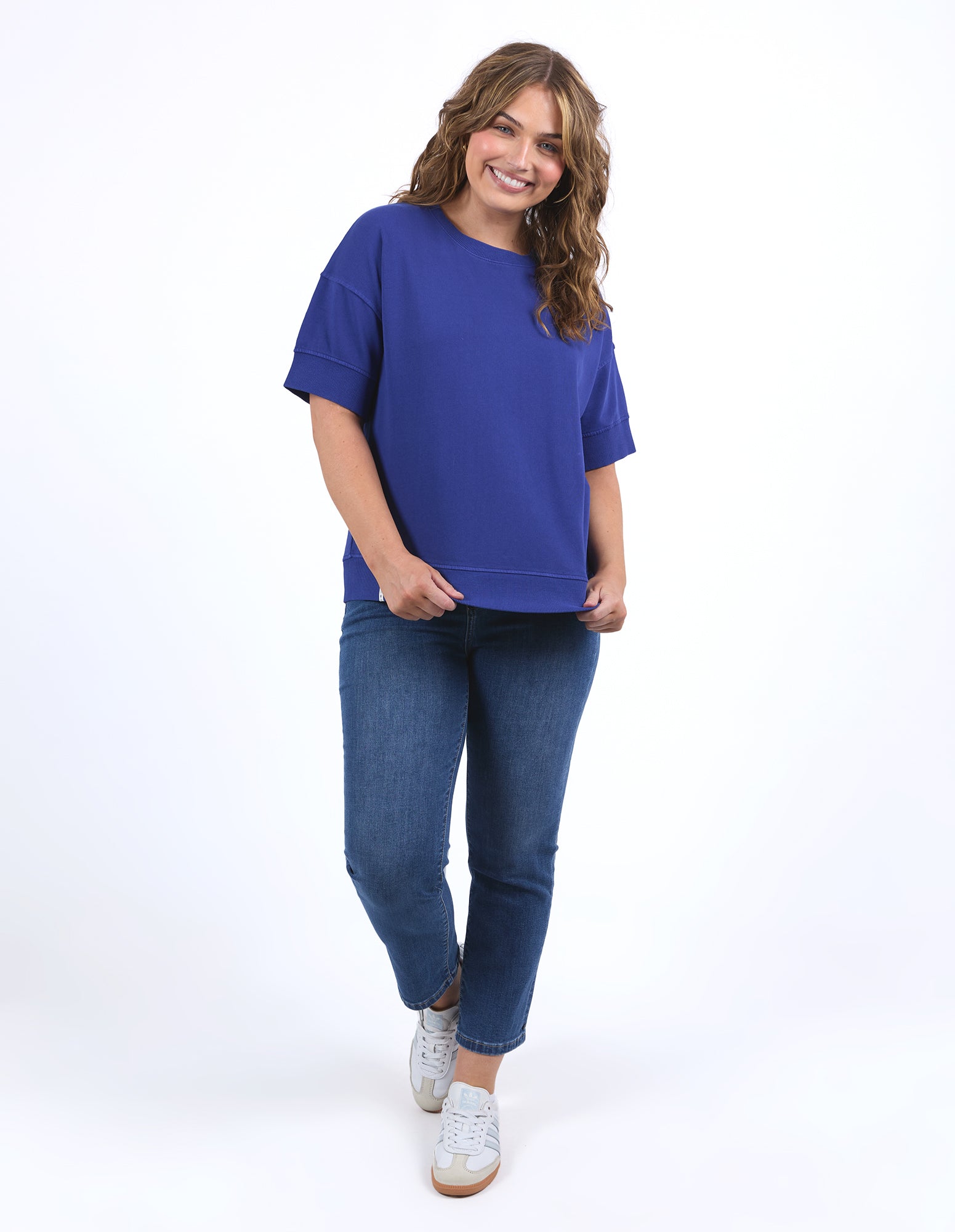 Mandy Short Sleeve Sweat Deep Blue