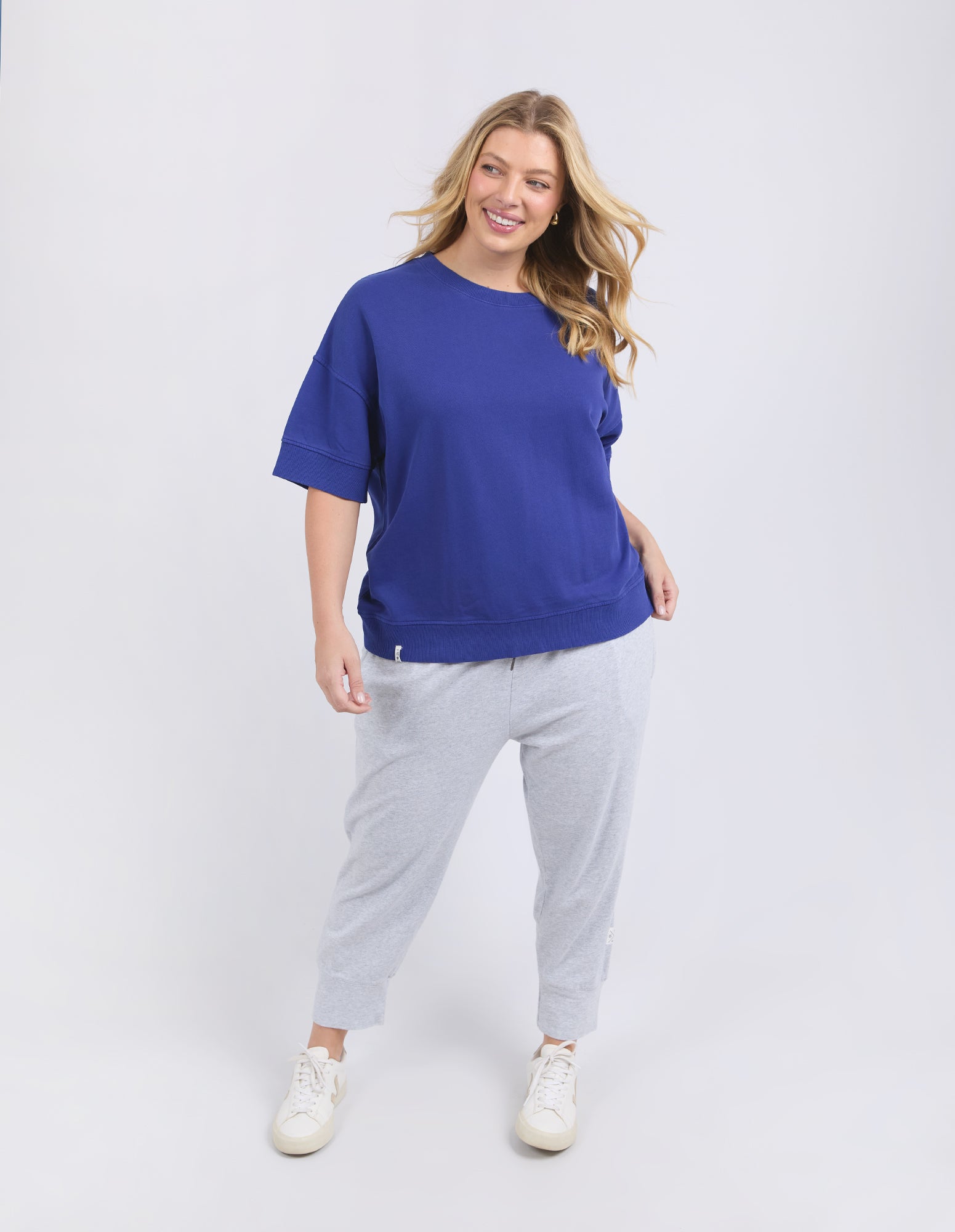 Mandy Short Sleeve Sweat Deep Blue