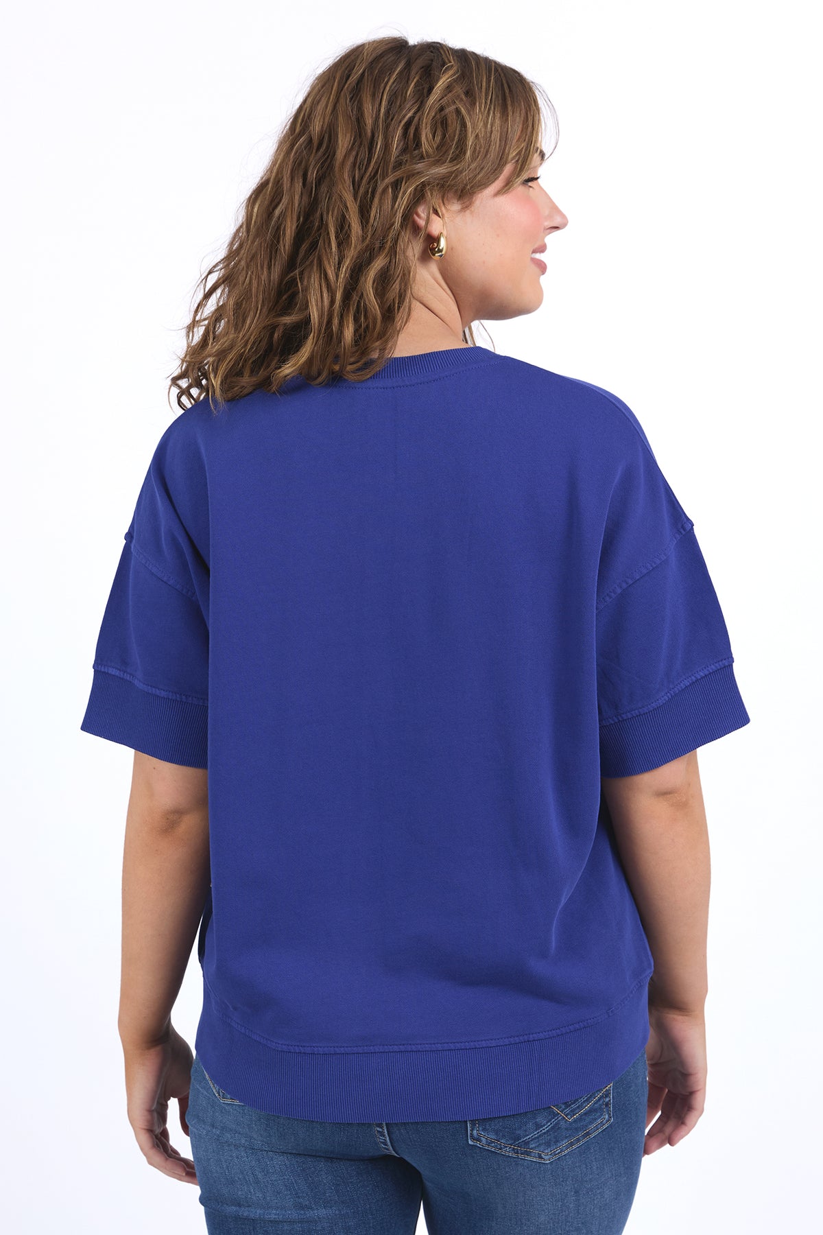 Mandy Short Sleeve Sweat Deep Blue