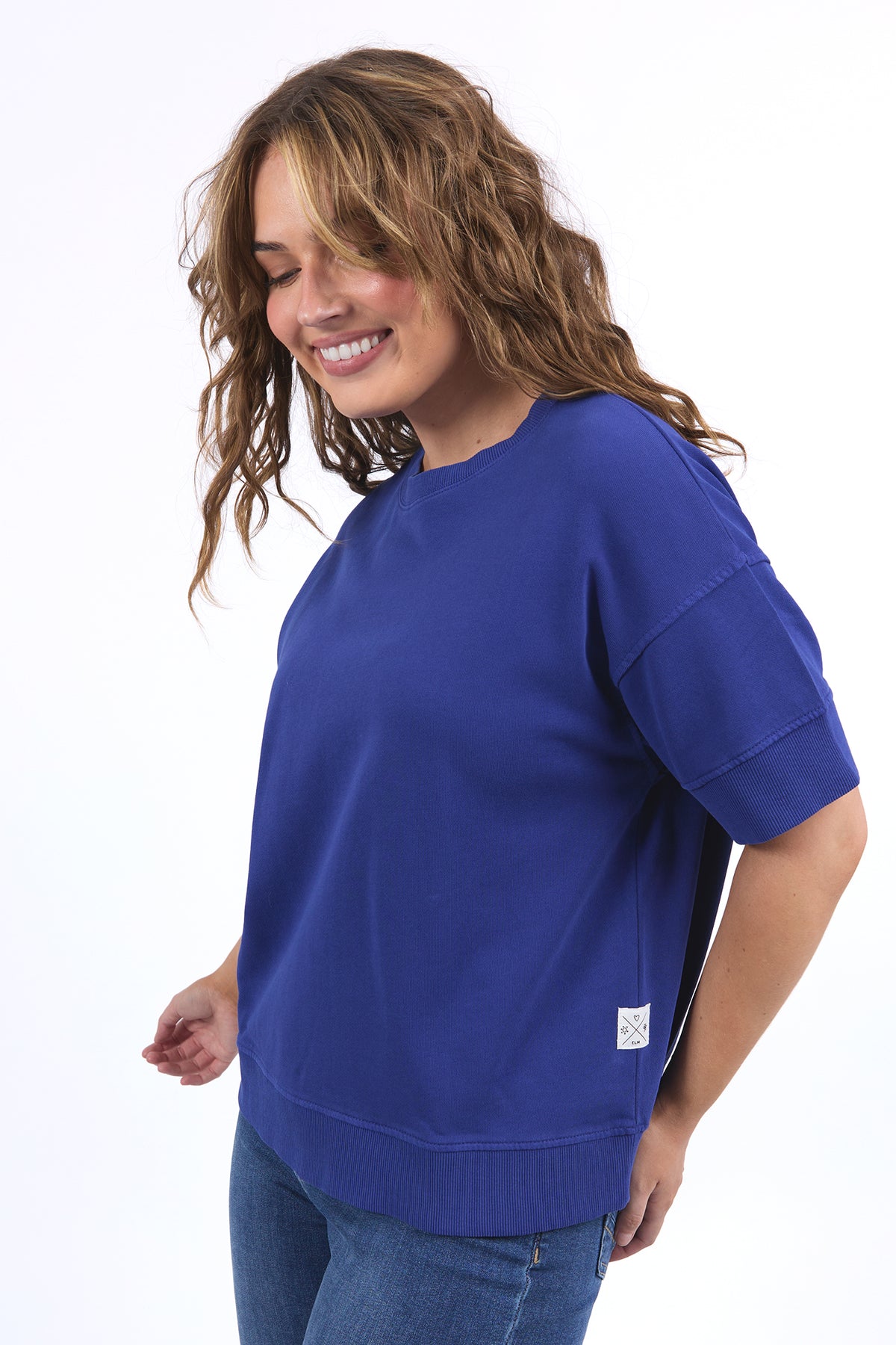 Mandy Short Sleeve Sweat Deep Blue