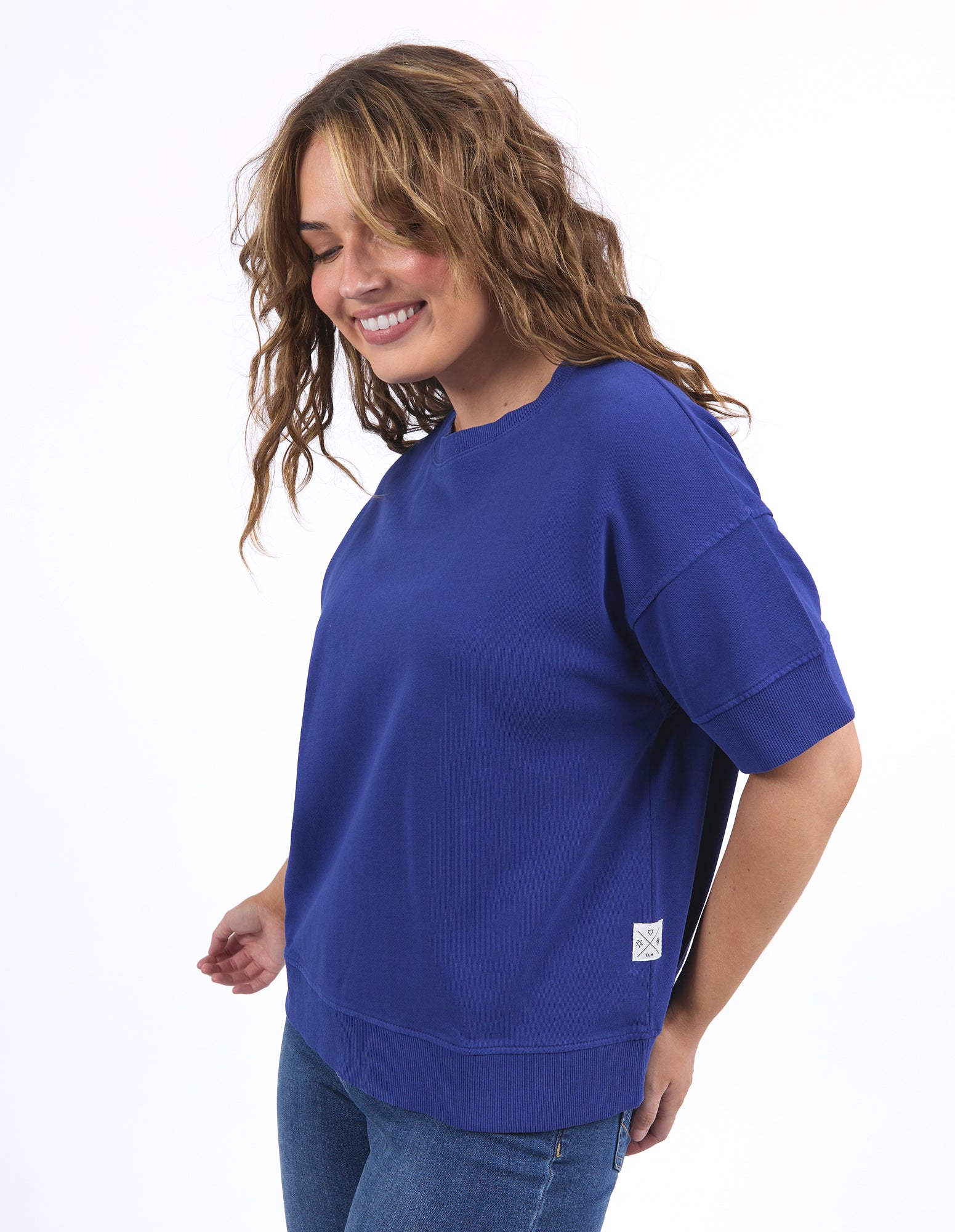 Mandy Short Sleeve Sweat Deep Blue