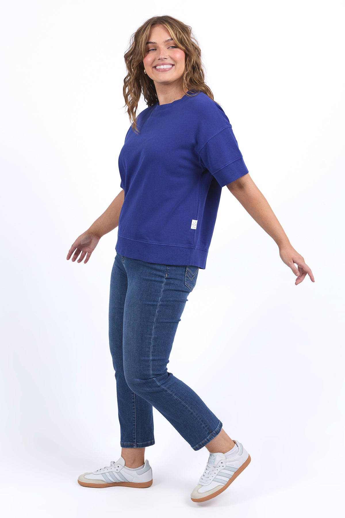 Mandy Short Sleeve Sweat Deep Blue