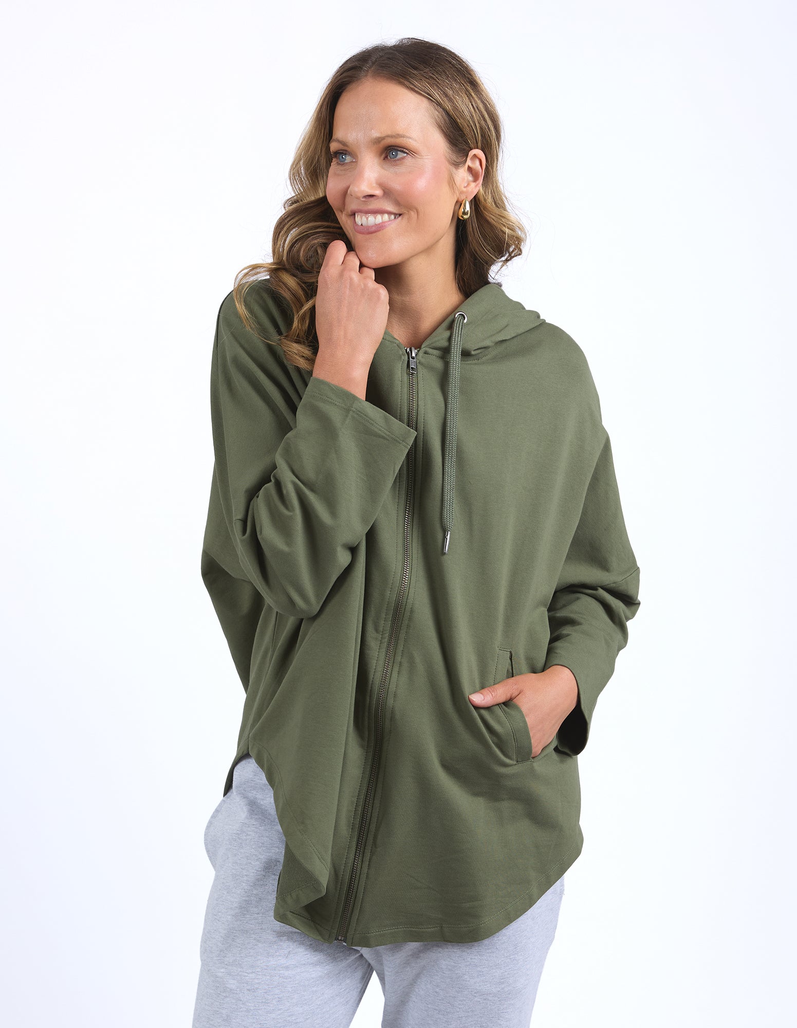 Sal Hooded Cardi Clover