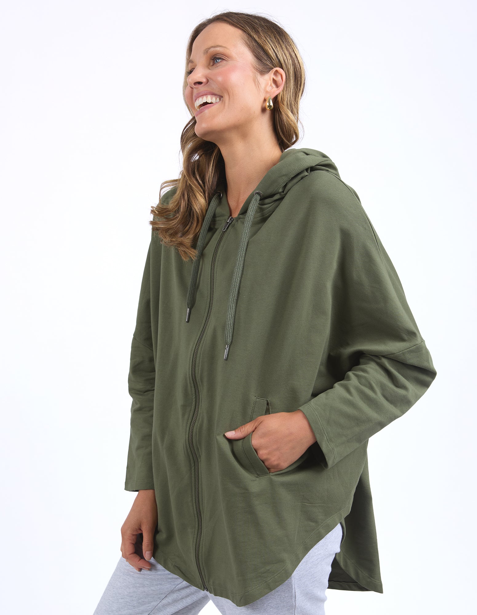 Sal Hooded Cardi Clover