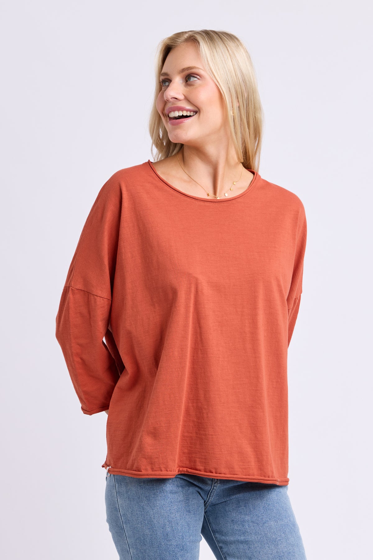 Anya Long Sleeve Tee Earth Brown