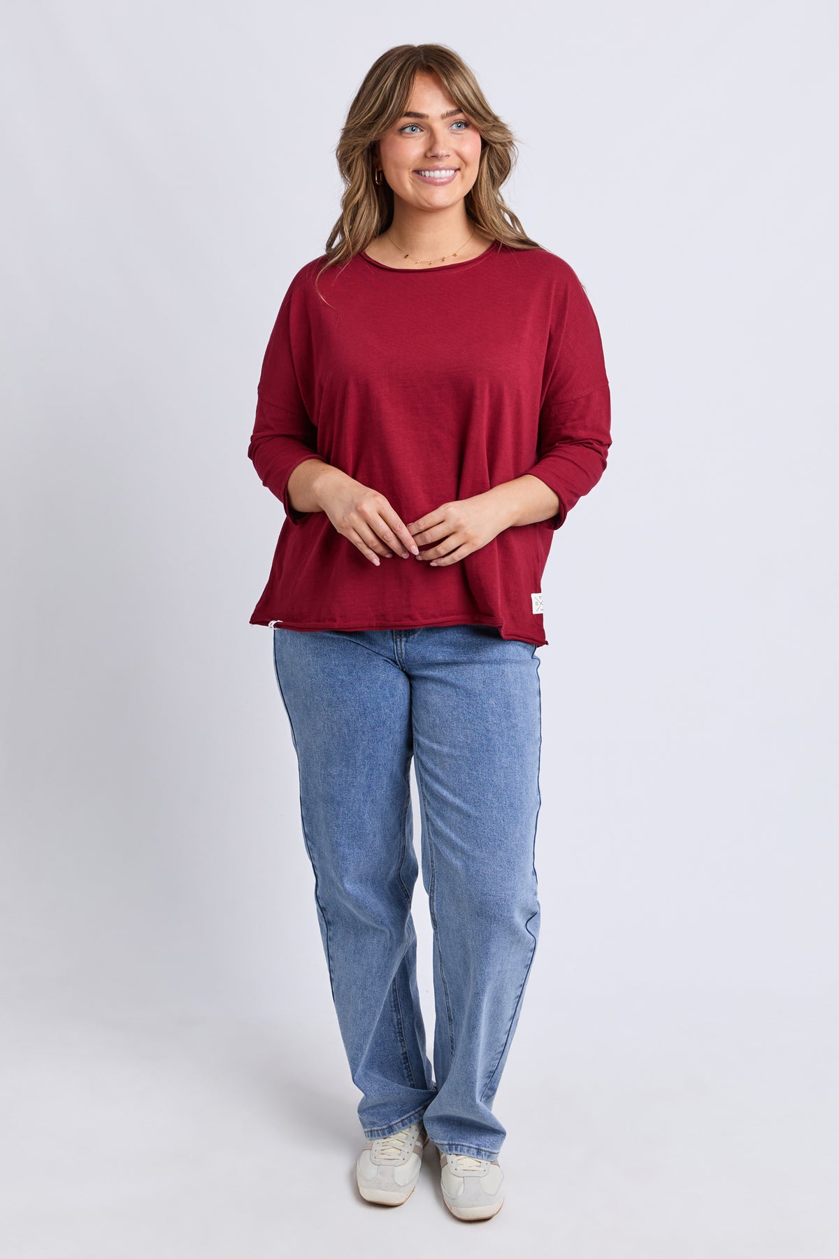 Anya Long Sleeve Tee Maroon