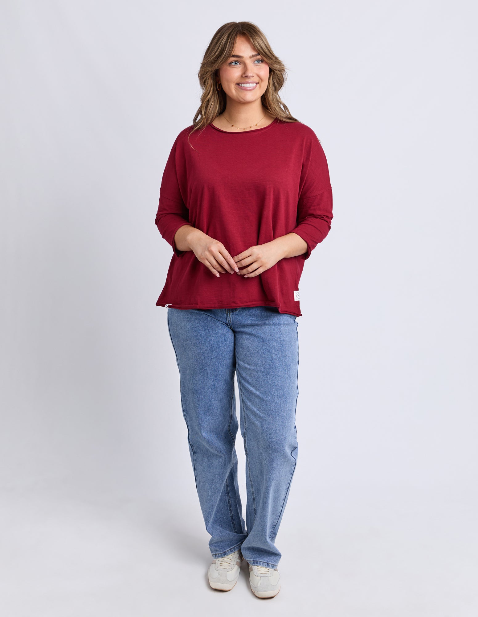 Anya Long Sleeve Tee Maroon
