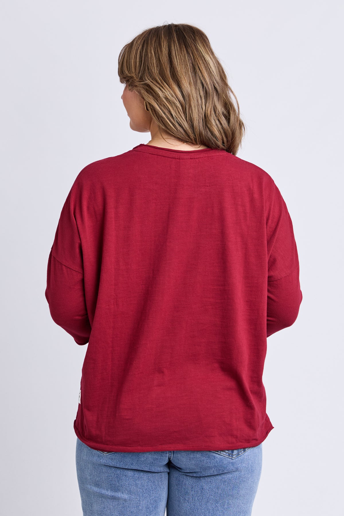 Anya Long Sleeve Tee Maroon