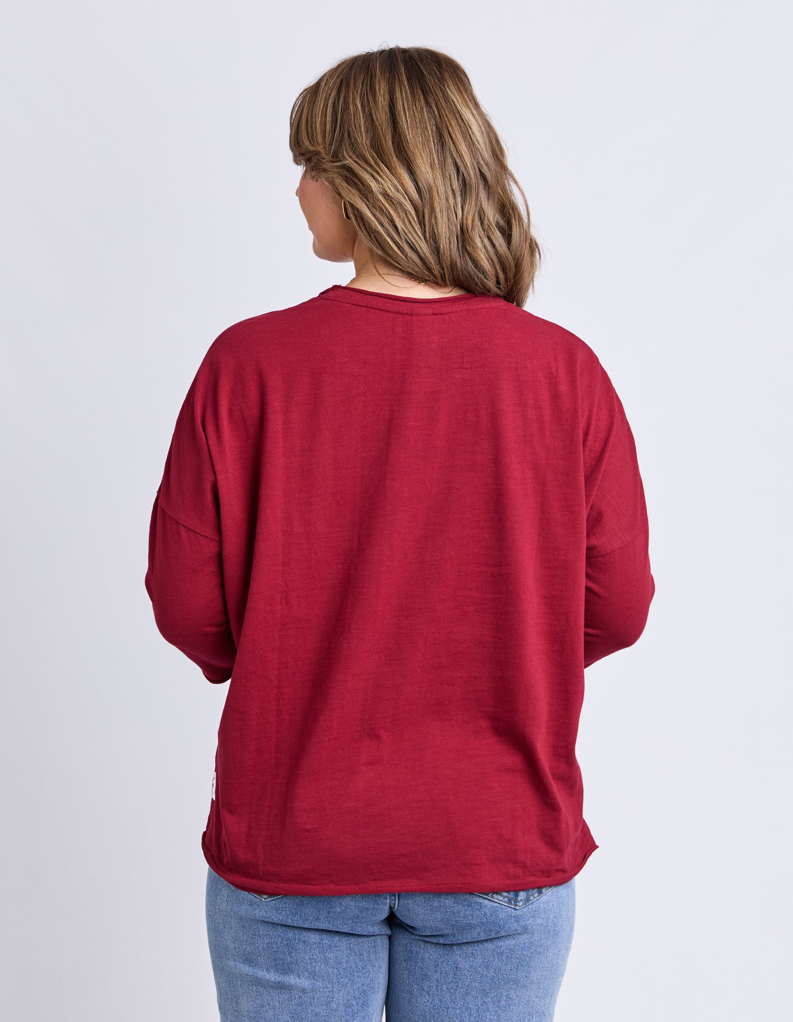 Anya Long Sleeve Tee Maroon