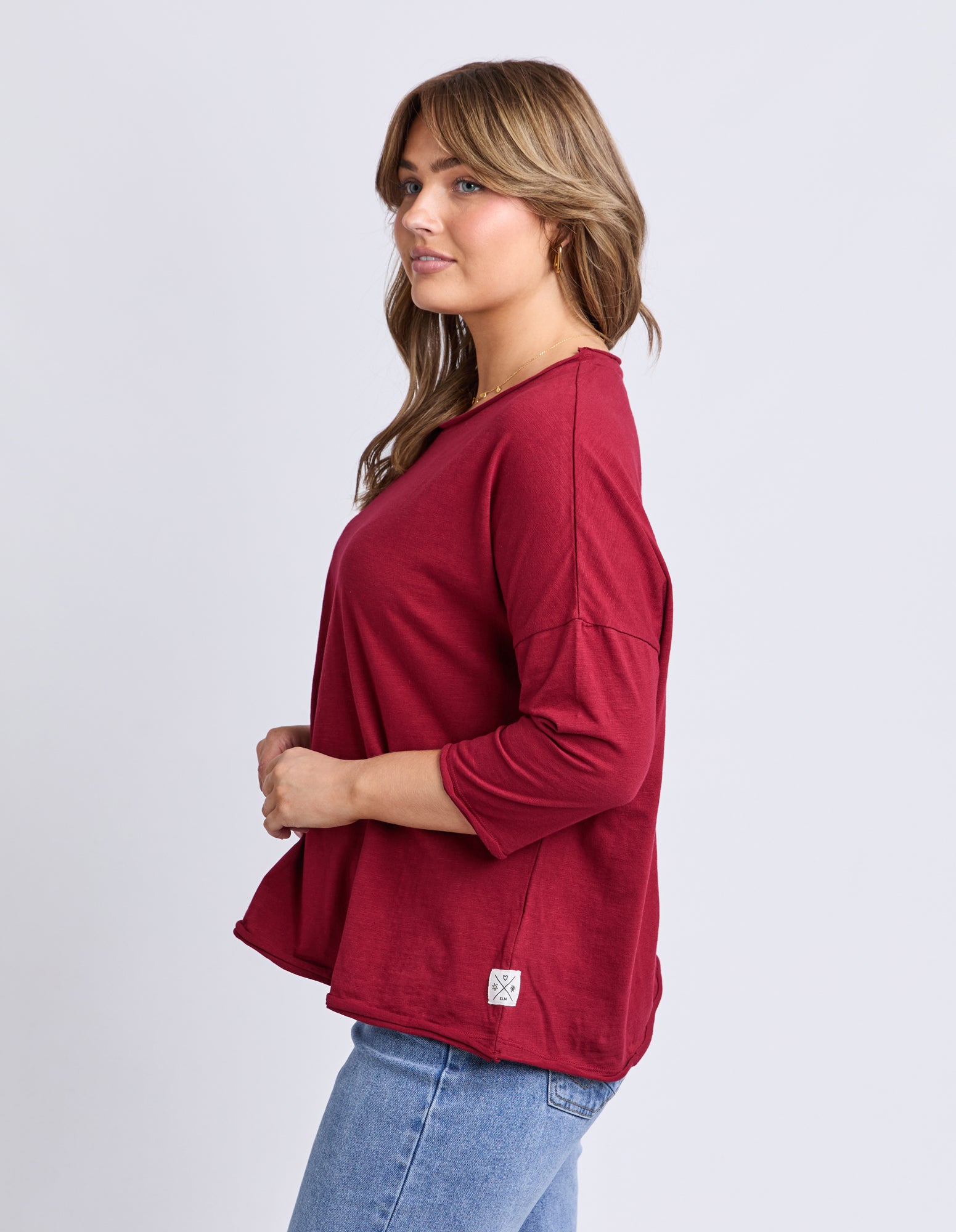 Anya Long Sleeve Tee Maroon