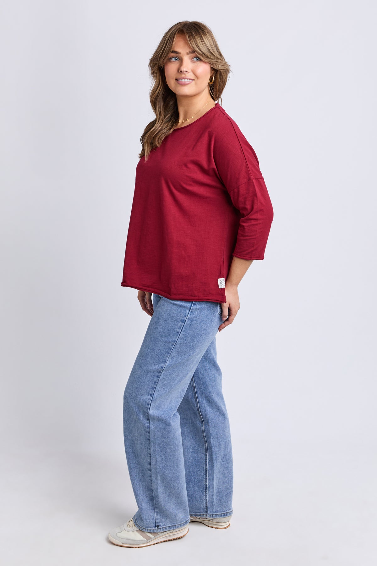 Anya Long Sleeve Tee Maroon