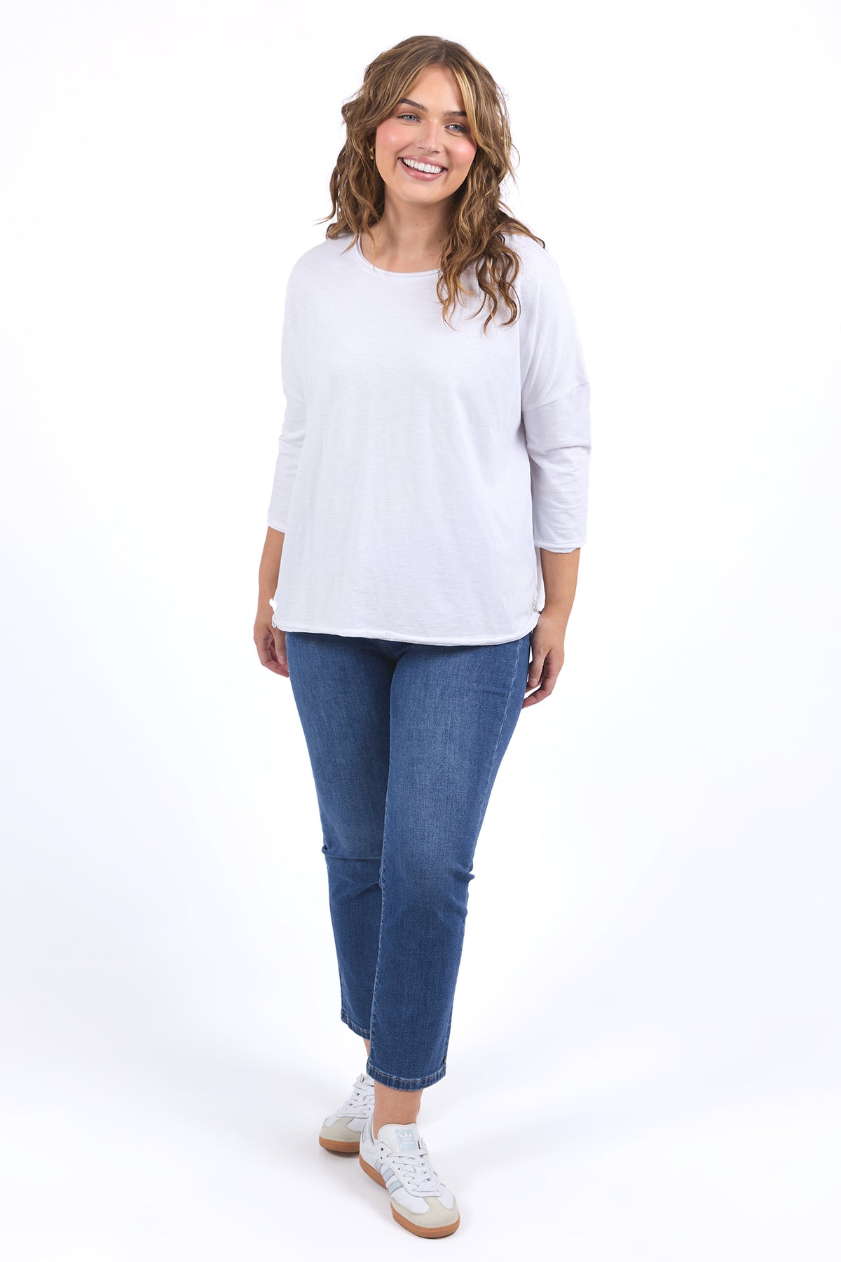 Anya Long Sleeve Tee White
