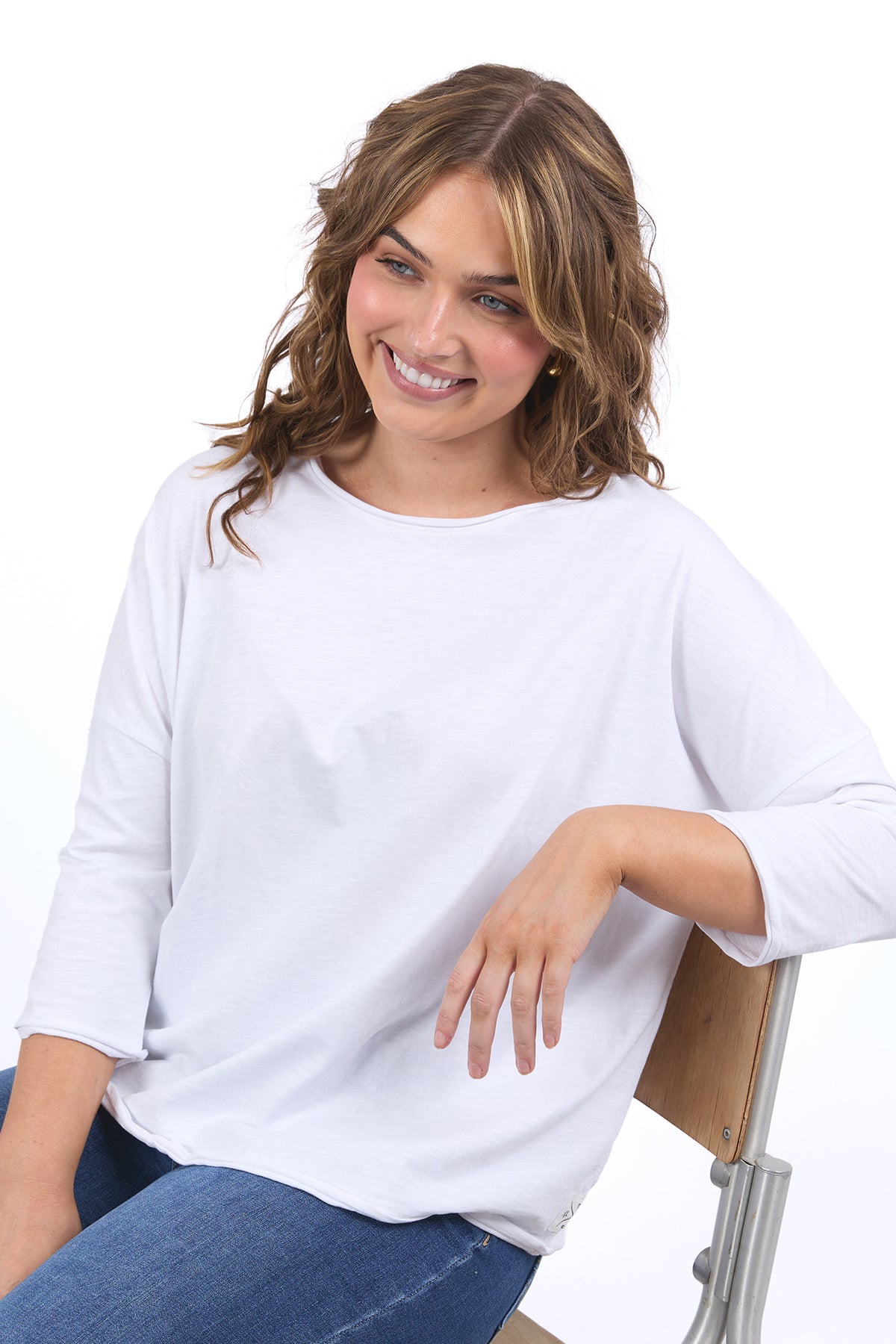 Anya Long Sleeve Tee White
