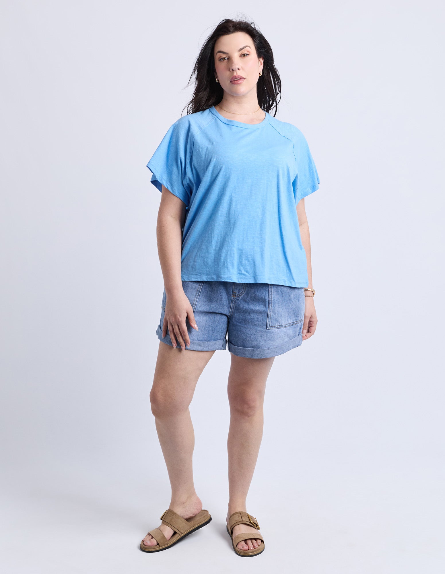Shelby Short Sleeve Tee Azure Blue