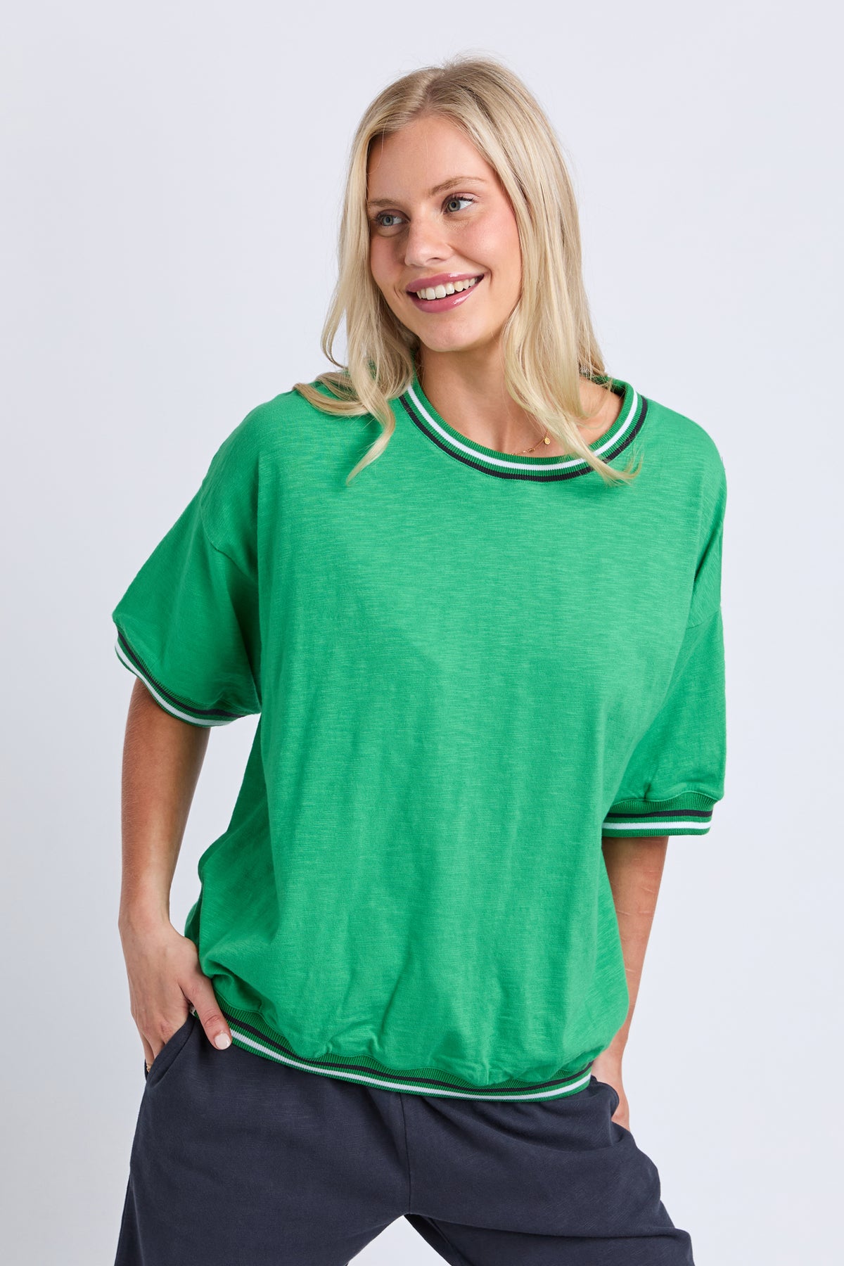 Faye Short Sleeve Sweat Greenbriar