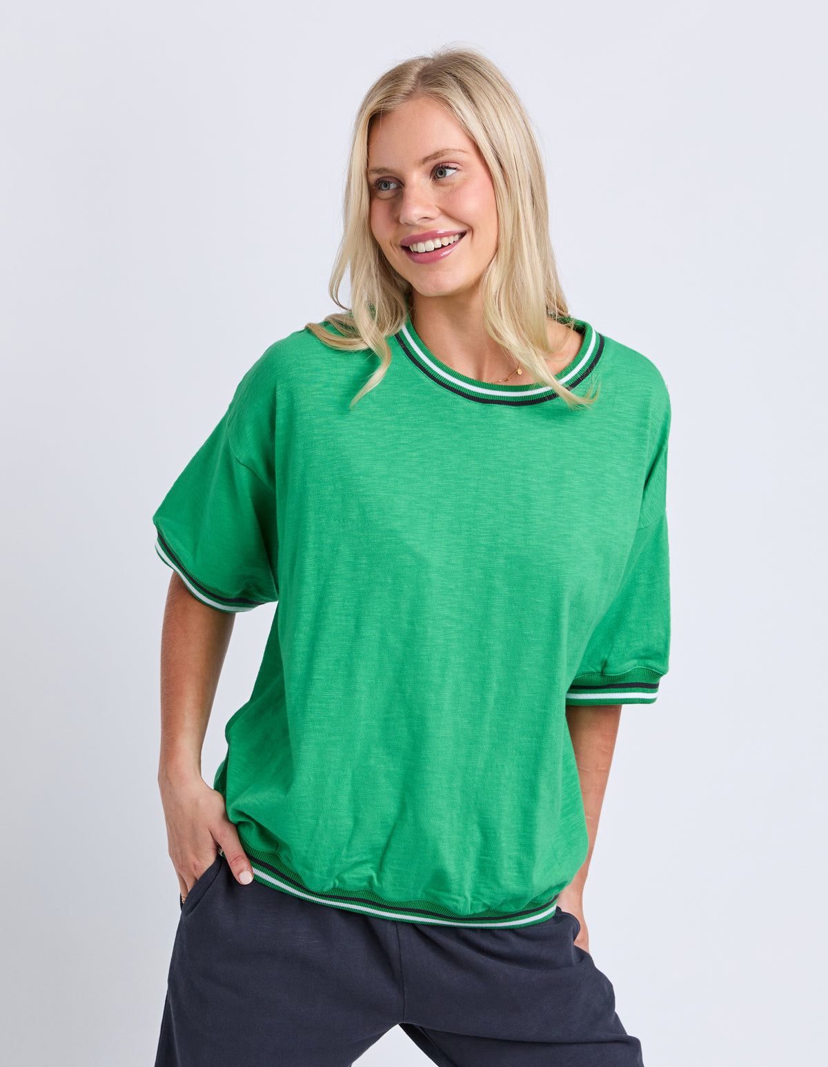 Faye Short Sleeve Sweat Greenbriar