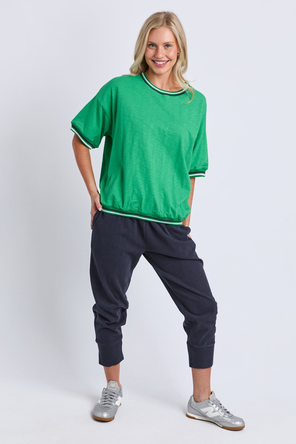 Faye Short Sleeve Sweat Greenbriar