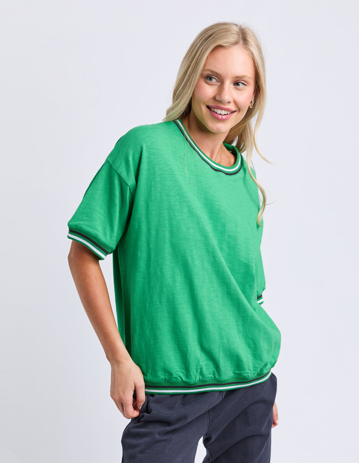 Faye Short Sleeve Sweat Greenbriar