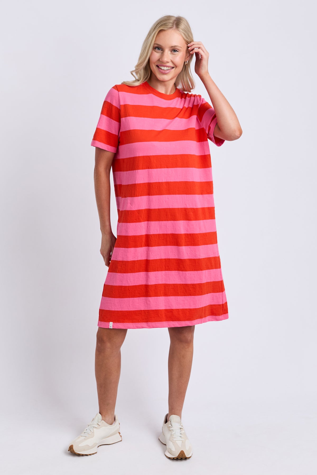 Spritz Stripe Dress Tangelo/Pink Lemonade