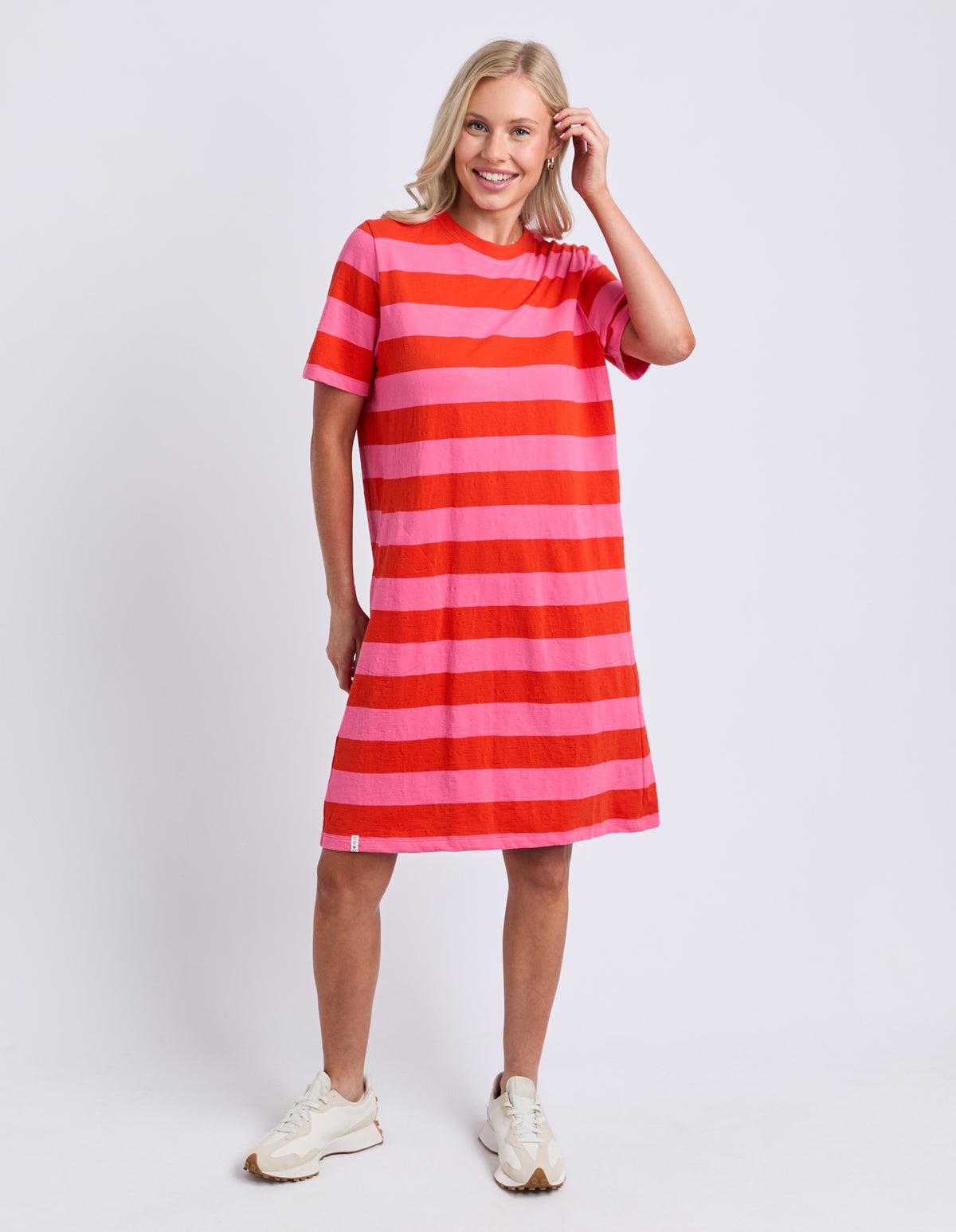 Spritz Stripe Dress Tangelo/Pink Lemonade