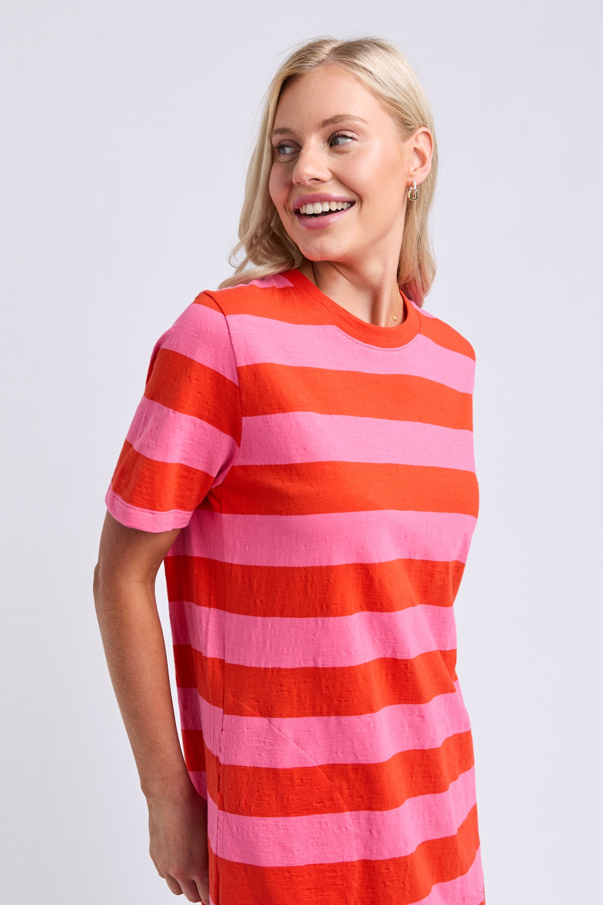 Spritz Stripe Dress Tangelo/Pink Lemonade