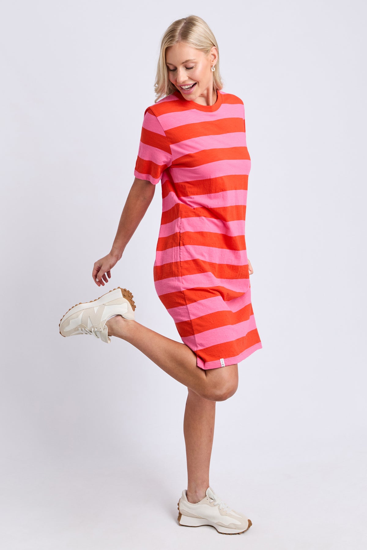 Spritz Stripe Dress Tangelo/Pink Lemonade