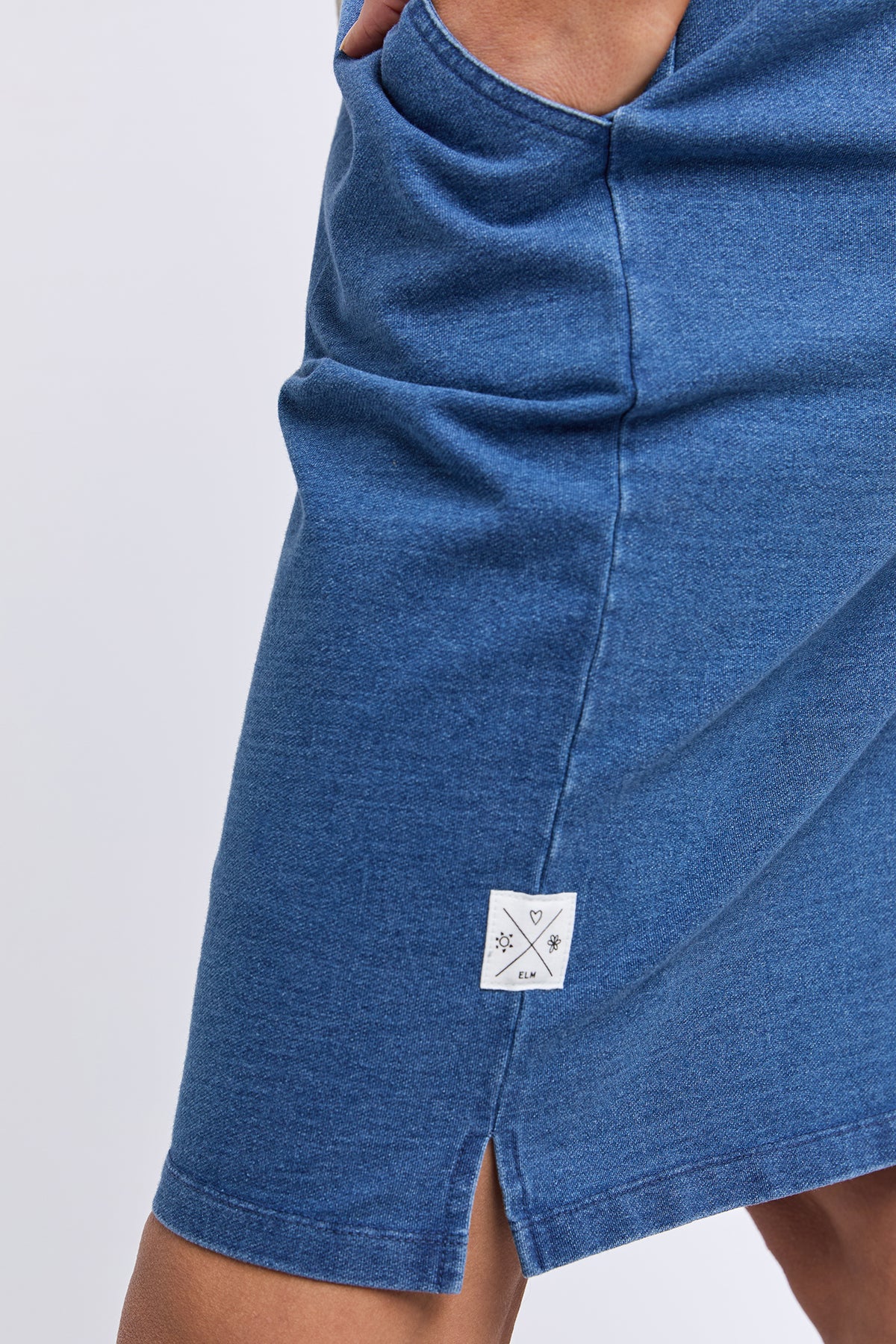 Rickety Skirt Blue Denim Look