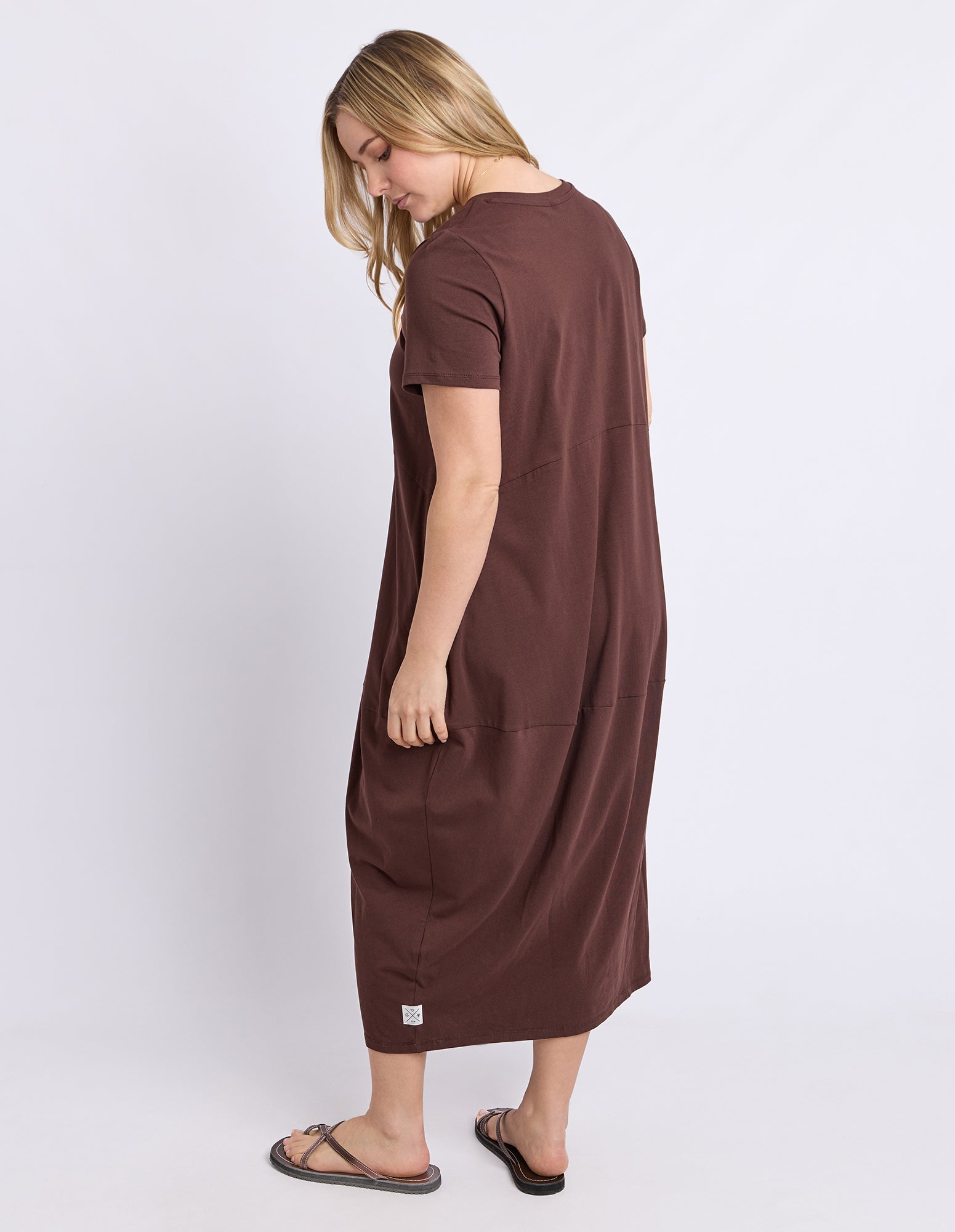 Diana Short Sleeve Dress Chocolate
