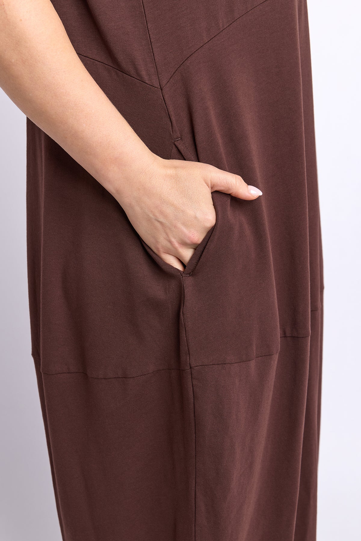 Diana Short Sleeve Dress Chocolate