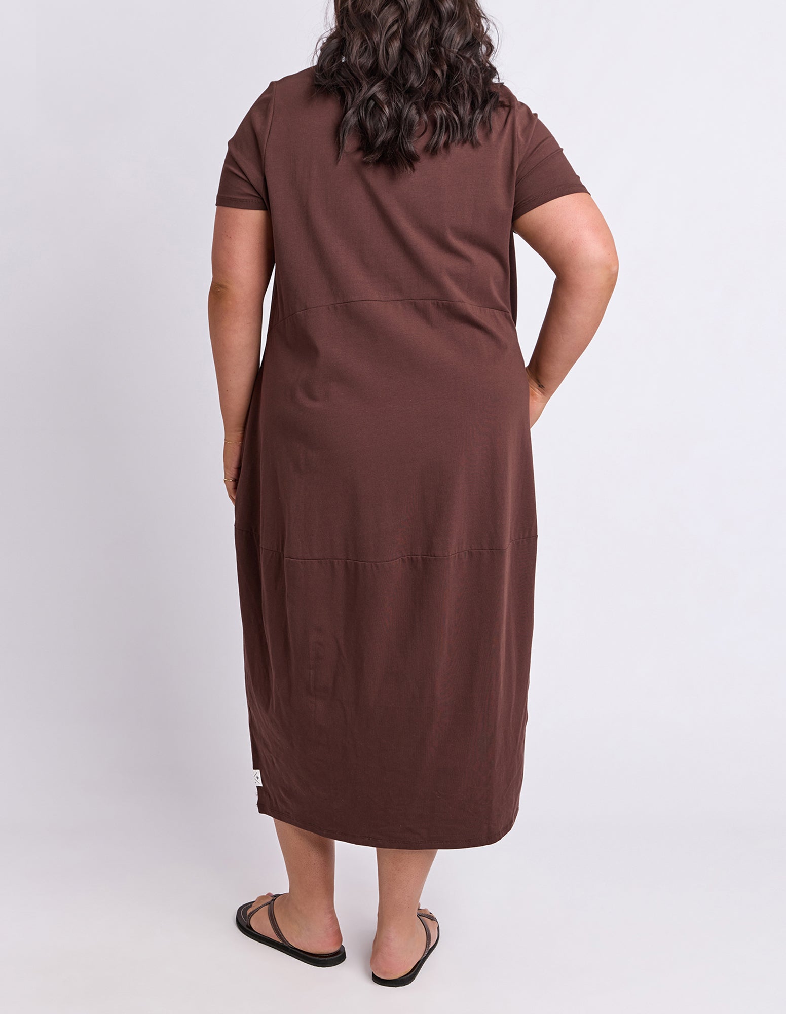 Diana Short Sleeve Dress Chocolate