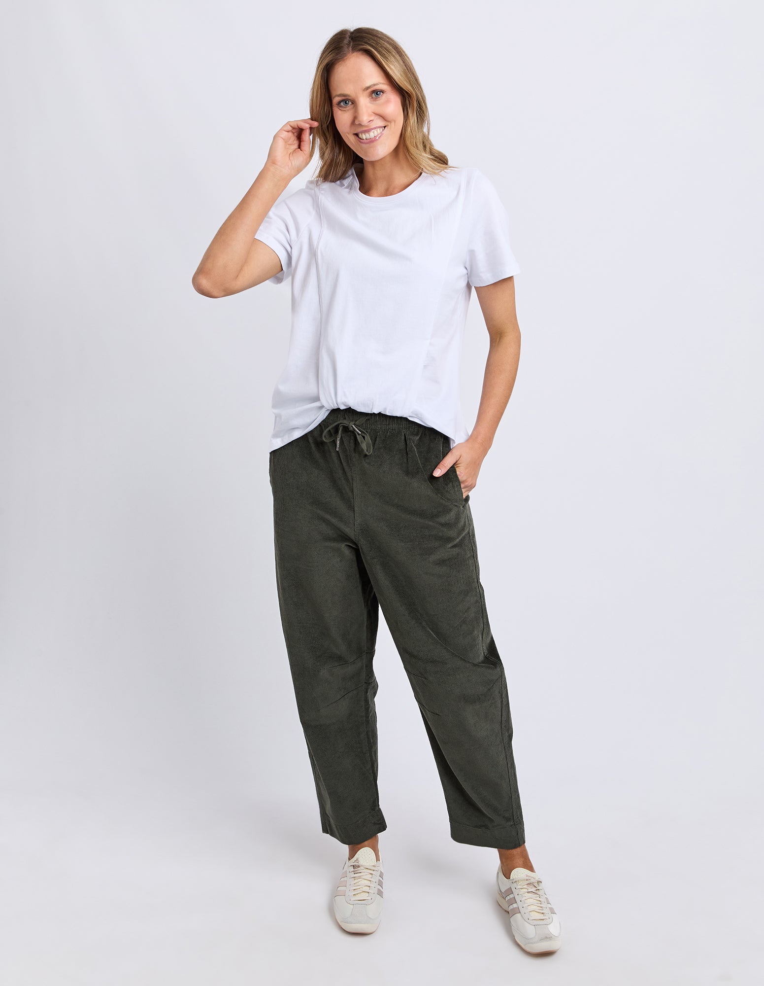 Collins Tuck Tee White